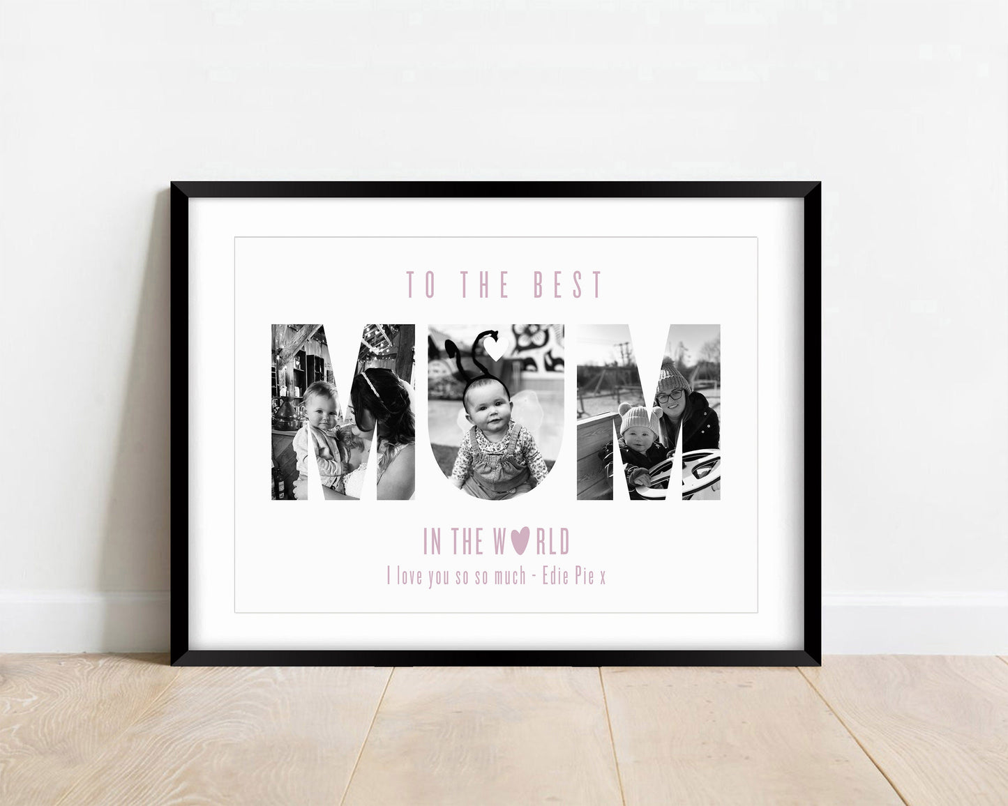 Custom Mum Photo Gift, Mother Photo Collage Wall Art for Mum, Mom Birthday Gift, Framed Mothers Day Decor, Happy Birthday Gift, Mummy Quote