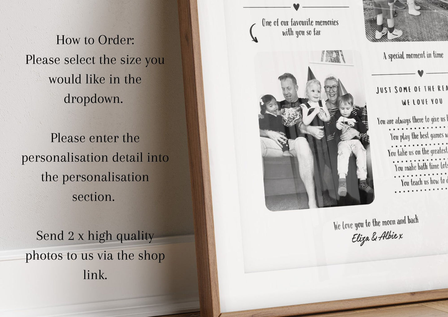 Custom Nana Photo Print: Sentimental Nanny Birthday Gift