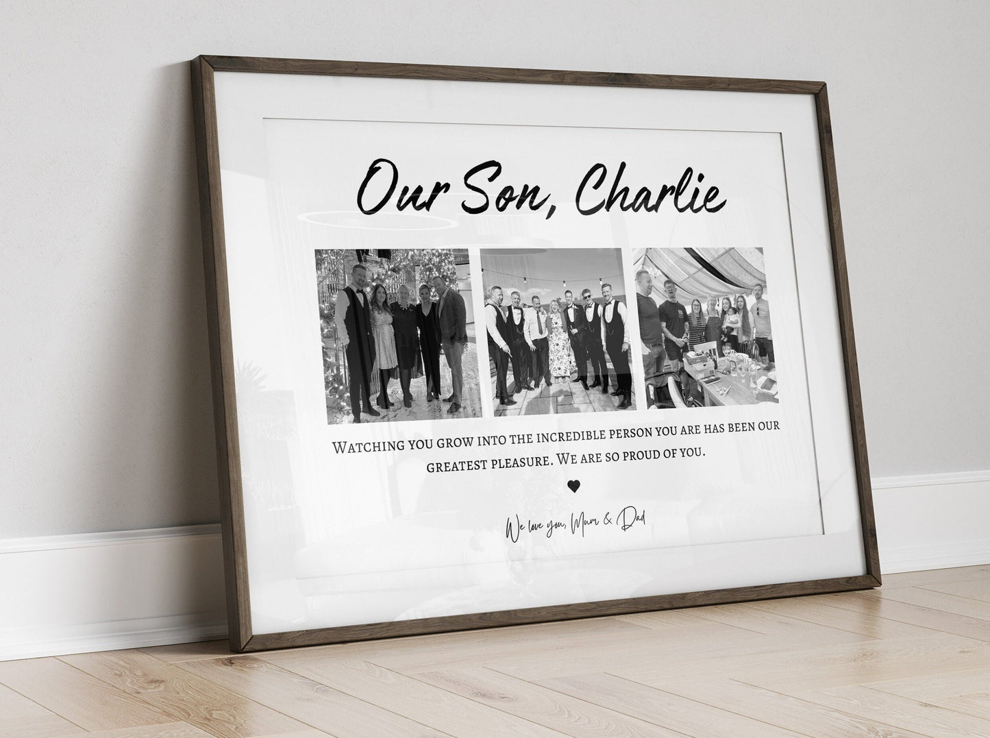 Custom Son Gift, Birthday Gift for Son, Photo Collage Print, Personalised Birthday Gift from Mum, Graduation Gift from Mum Dad, Unique Gift