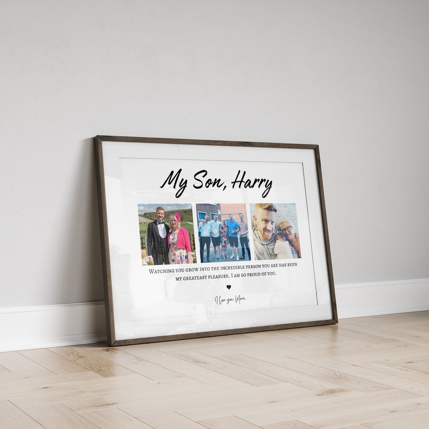 Custom Son Gift, Birthday Gift for Son, Photo Collage Print, Personalised Birthday Gift from Mum, Graduation Gift from Mum Dad, Unique Gift