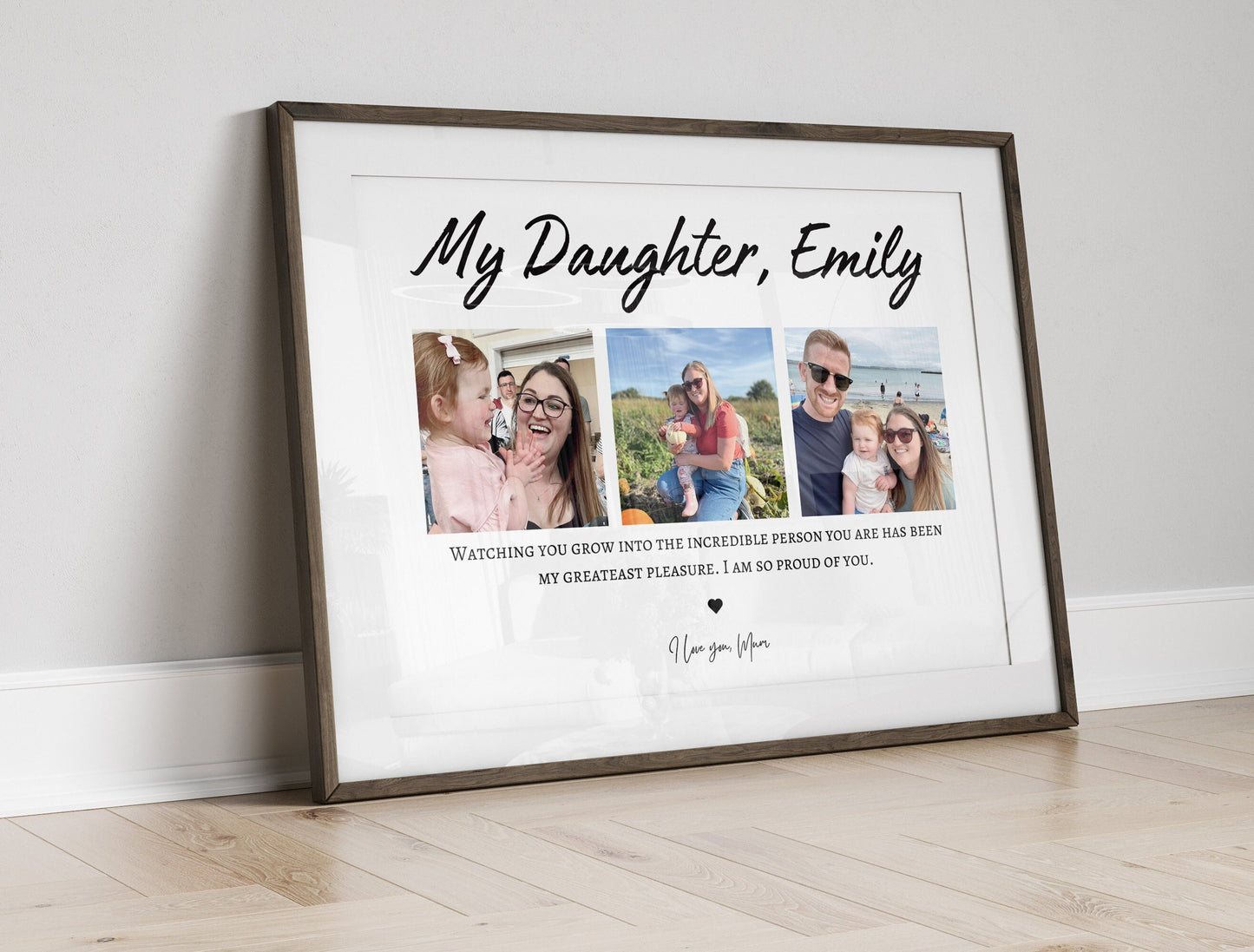 Personalised Birthday Gift for Daughter, Photo Collage Print, Unique Gift for Her,  Personalised Birthday Gift for Child, Graduation Gift