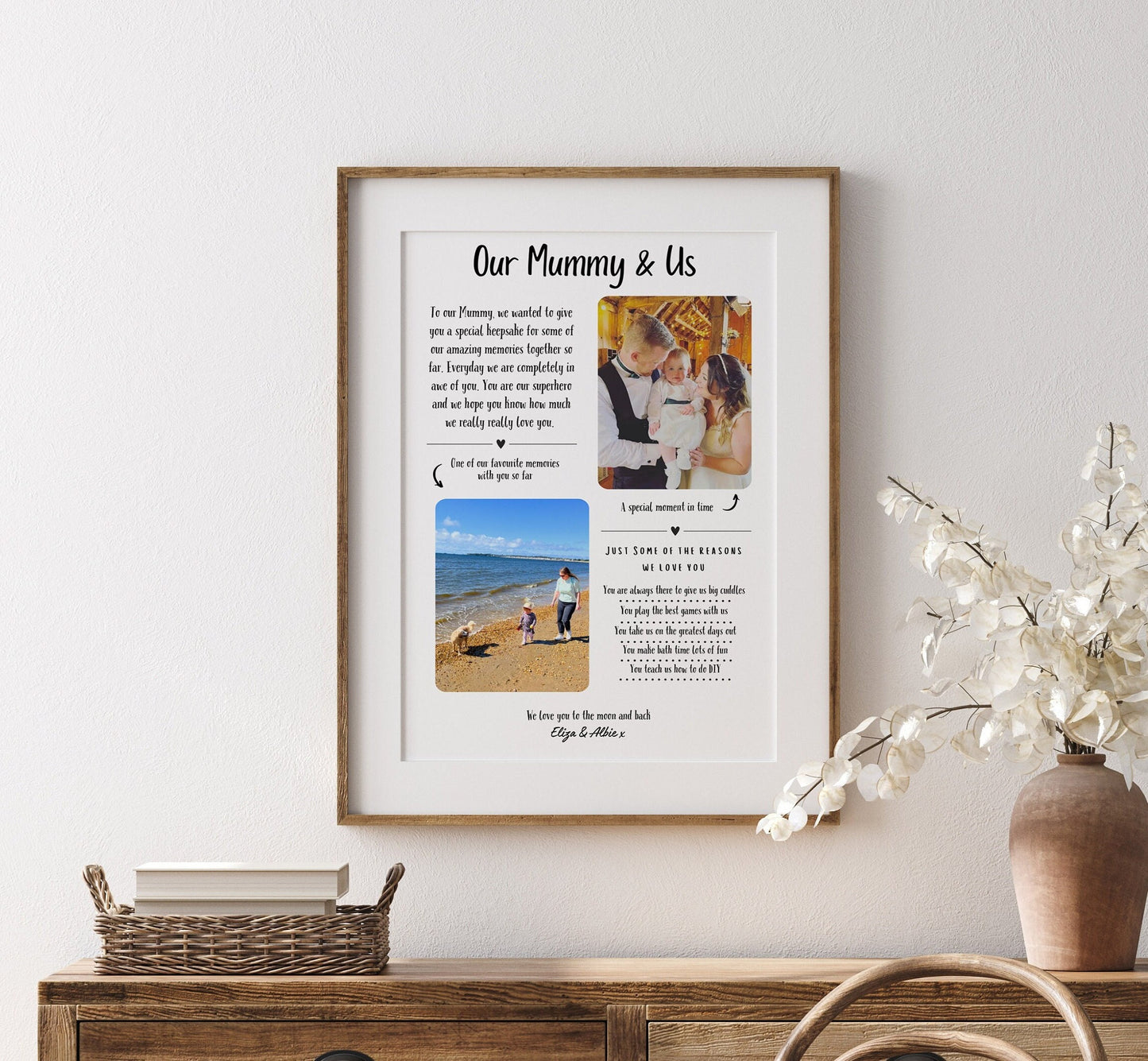 Personalized Mummy and Me Photo Print: Mother's Day Keepsake