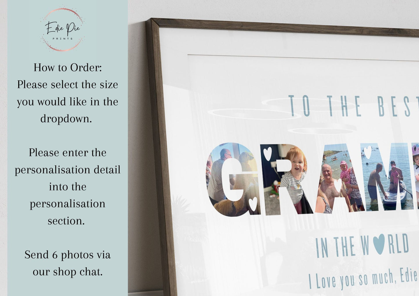 Personalised Grampy Photo Print: Sentimental Grandchild Gift