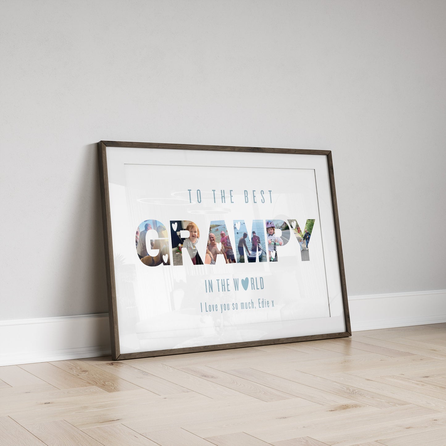 Personalised Grampy Photo Print: Sentimental Grandchild Gift