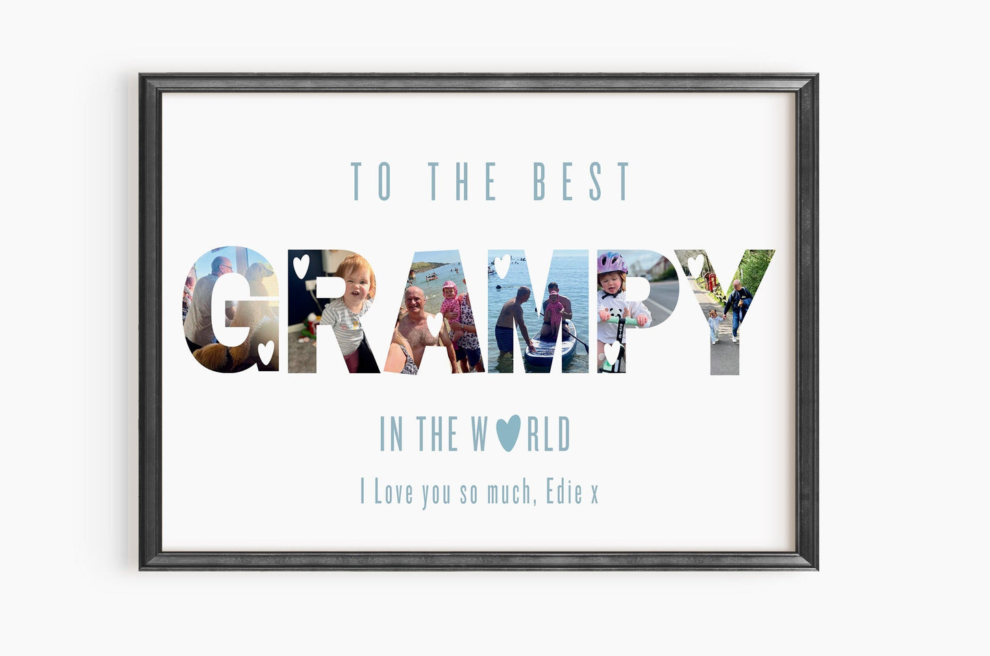 Personalised Grampy Photo Print: Sentimental Grandchild Gift