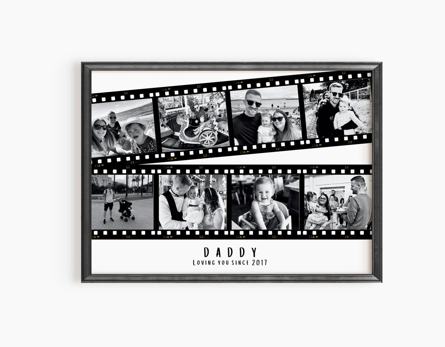 Personalised Dad Photo Collage Print, Father's Day Gift, Custom Print for Daddy, Daddy Gift for Him, Photo Collage from Son Daughter