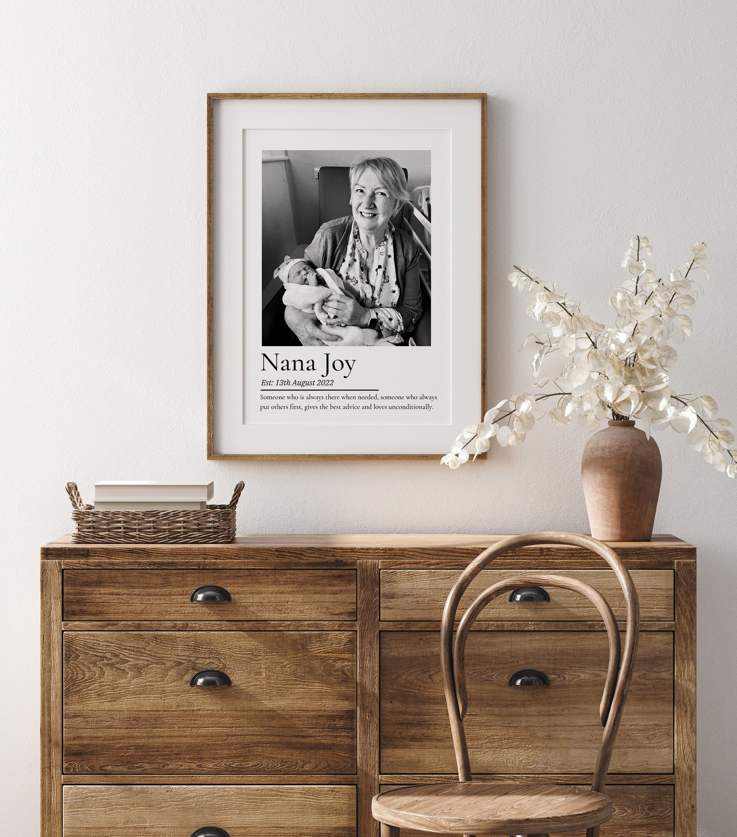 Personalised Nana Photo Print, Nanny Gift from Grandchild, Nanna Quote from Grandchildren, Nana Birthday Wall Art Framed, Mothers Day Gift