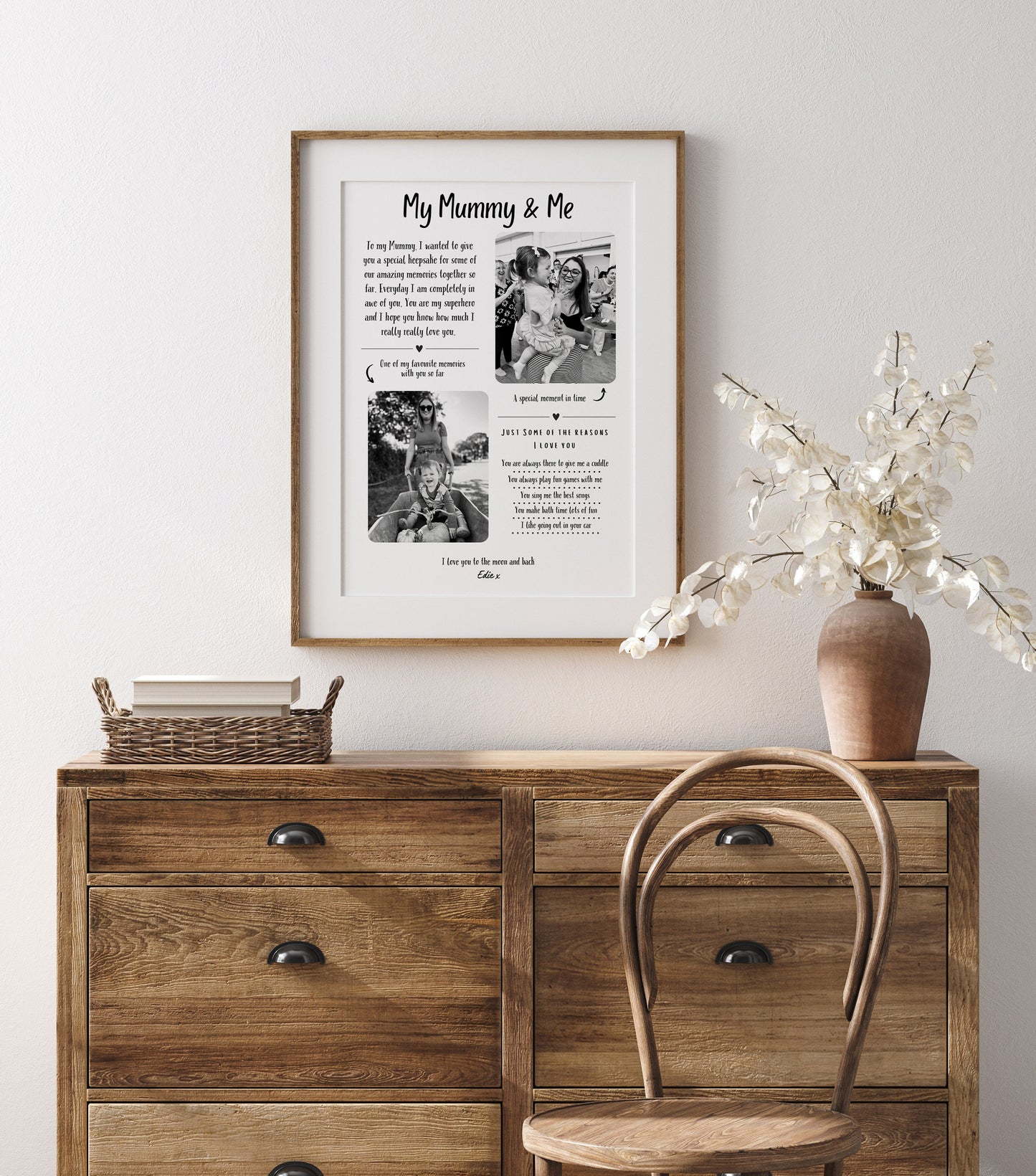 Personalized Mummy and Me Photo Print: Mother's Day Keepsake