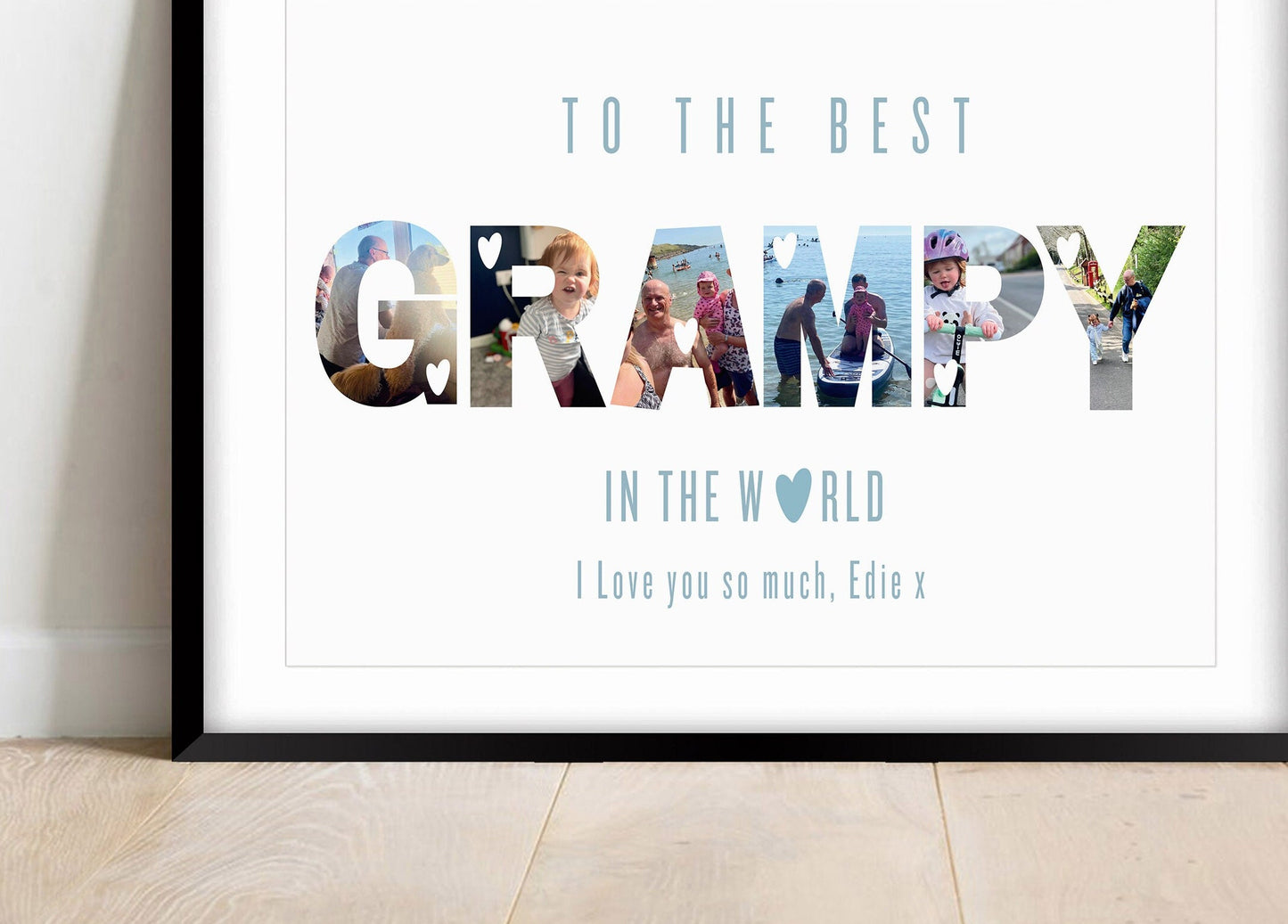 Personalised Grampy Photo Print: Sentimental Grandchild Gift