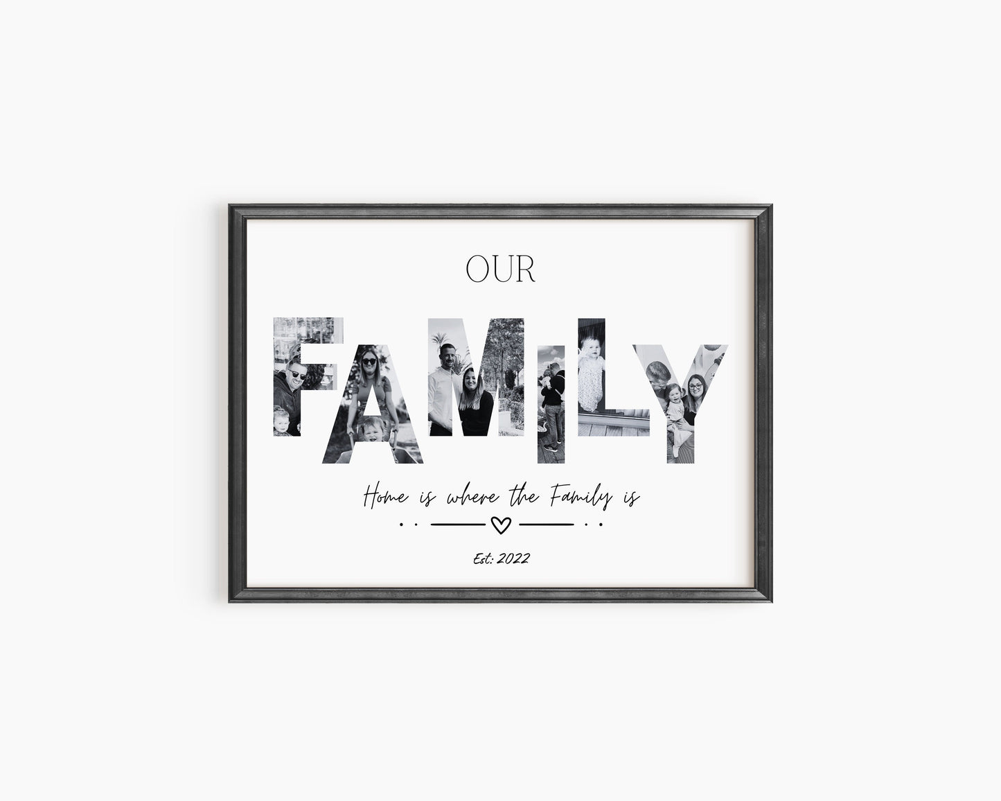 Custom Family Photo Letter Print: Personalized Home Decor (PDF Available)