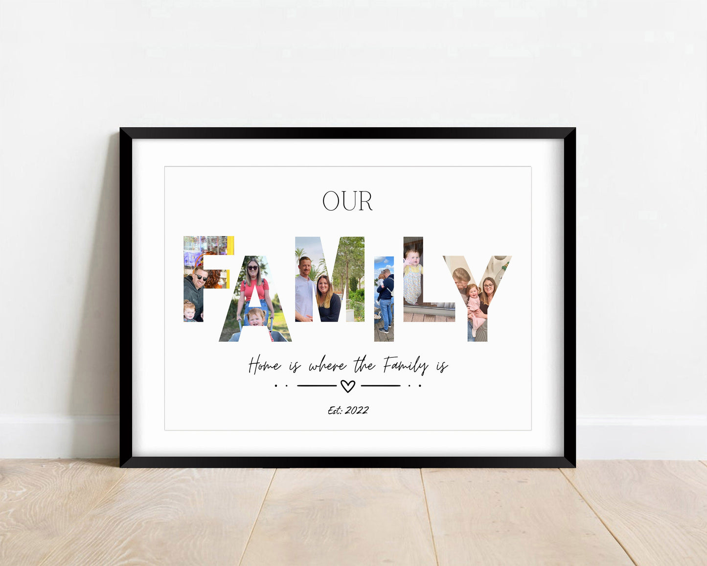 Custom Family Photo Letter Print: Personalized Home Decor (PDF Available)