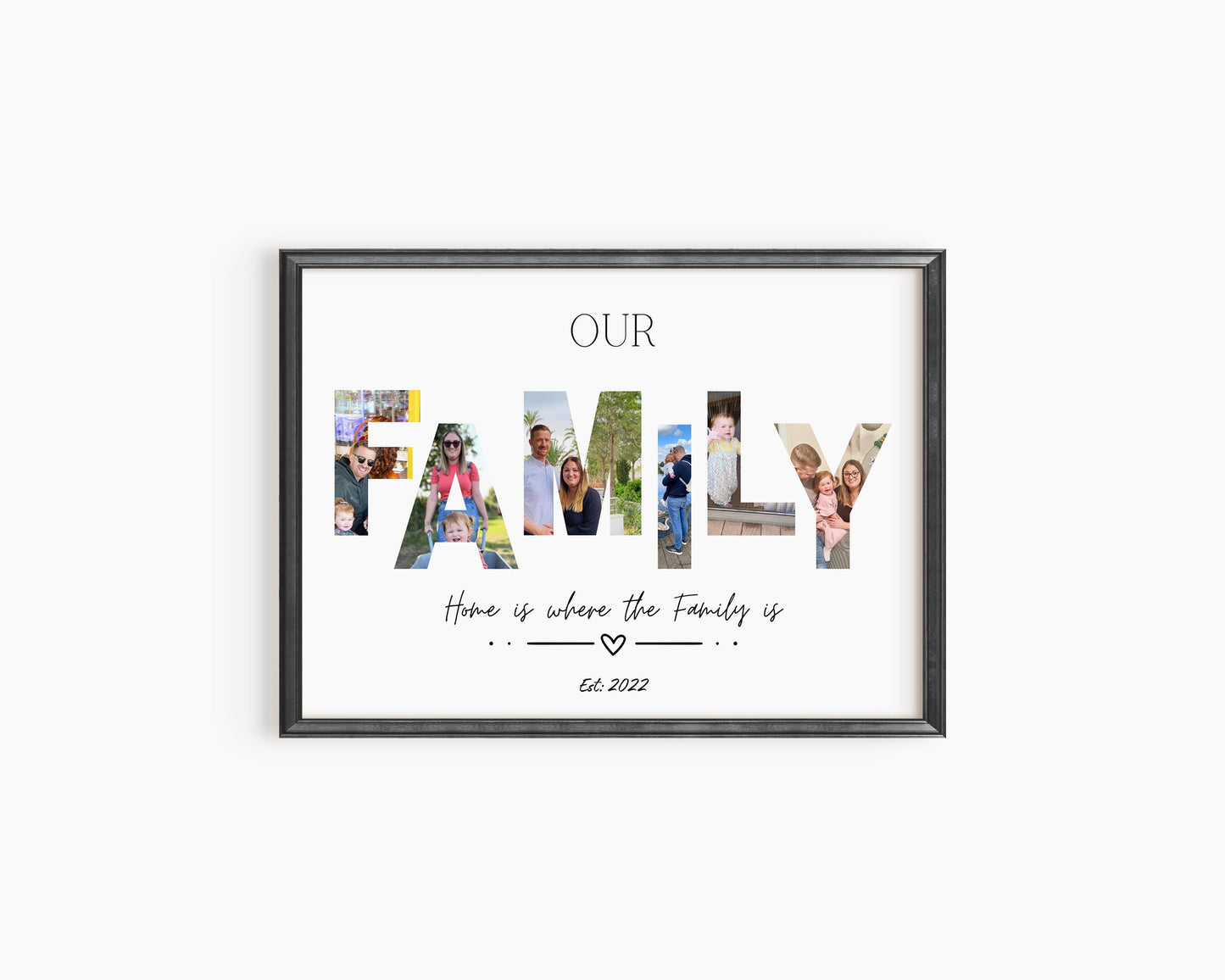 Custom Family Photo Letter Print: Personalized Home Decor (PDF Available)