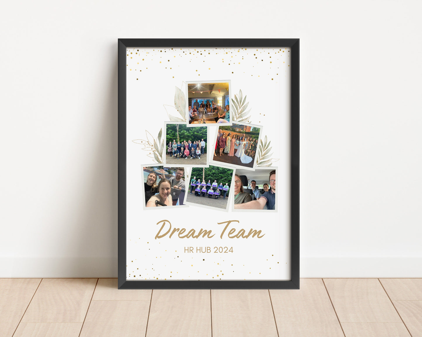 Custom Work Team Photo Collage Print: Colleague Retirement, Promotion, Leaving Gift
