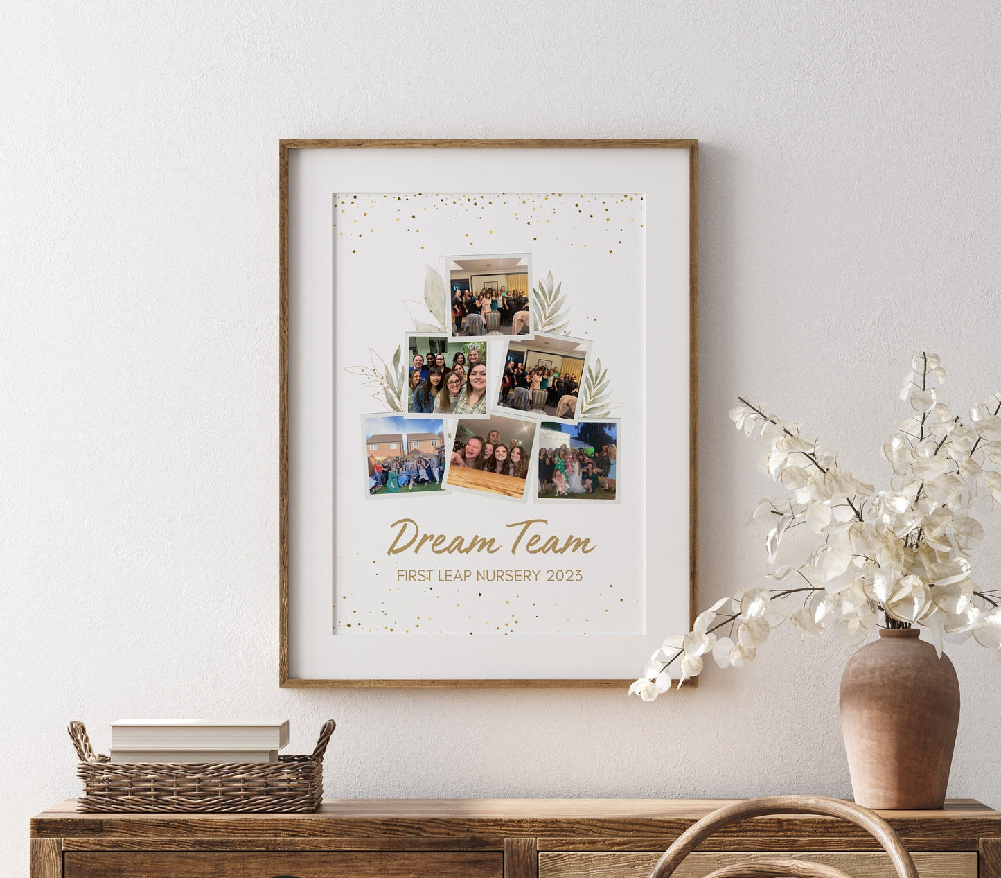 Custom Work Team Photo Collage Print: Colleague Retirement, Promotion, Leaving Gift
