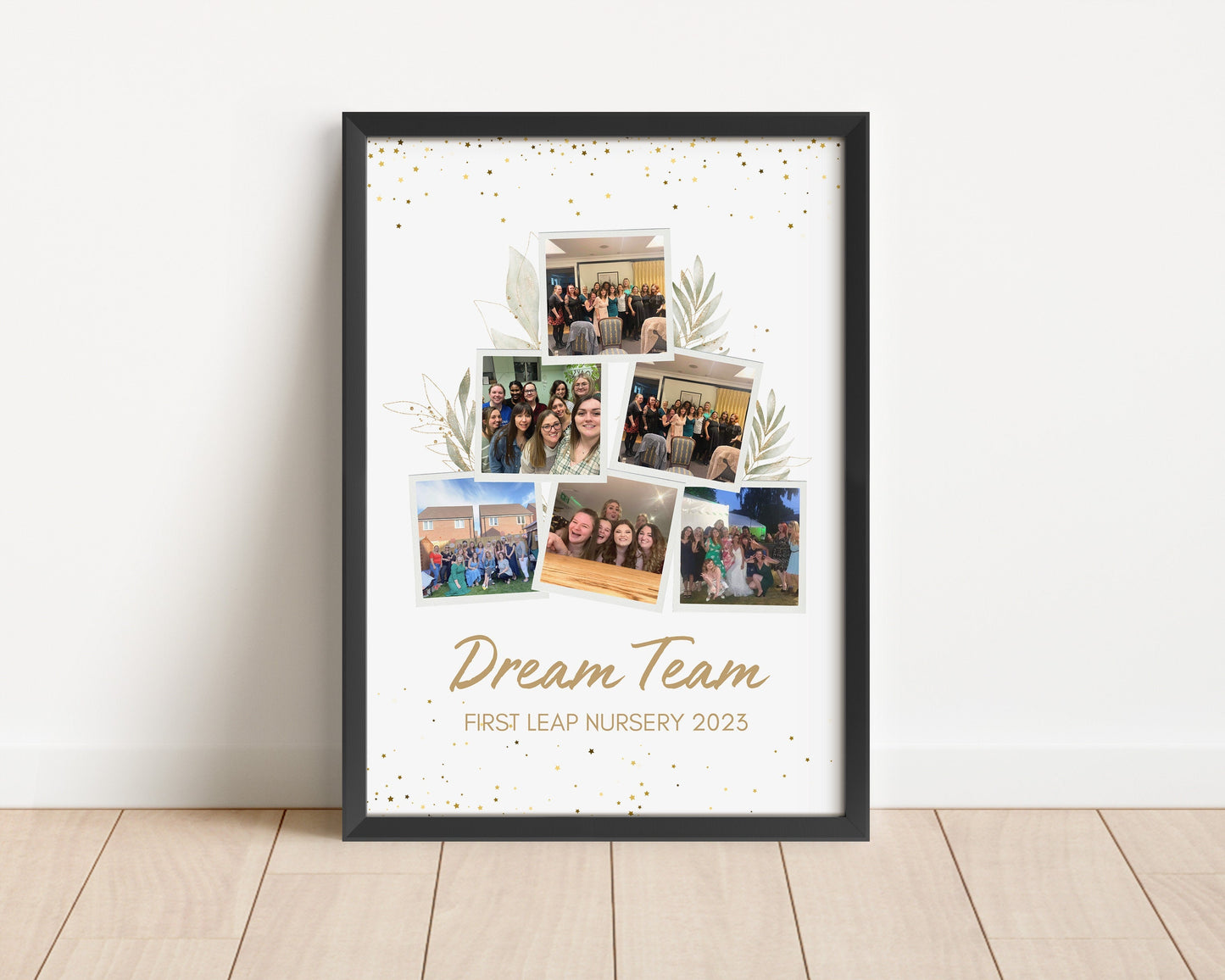 Custom Work Team Photo Collage Print: Colleague Retirement, Promotion, Leaving Gift