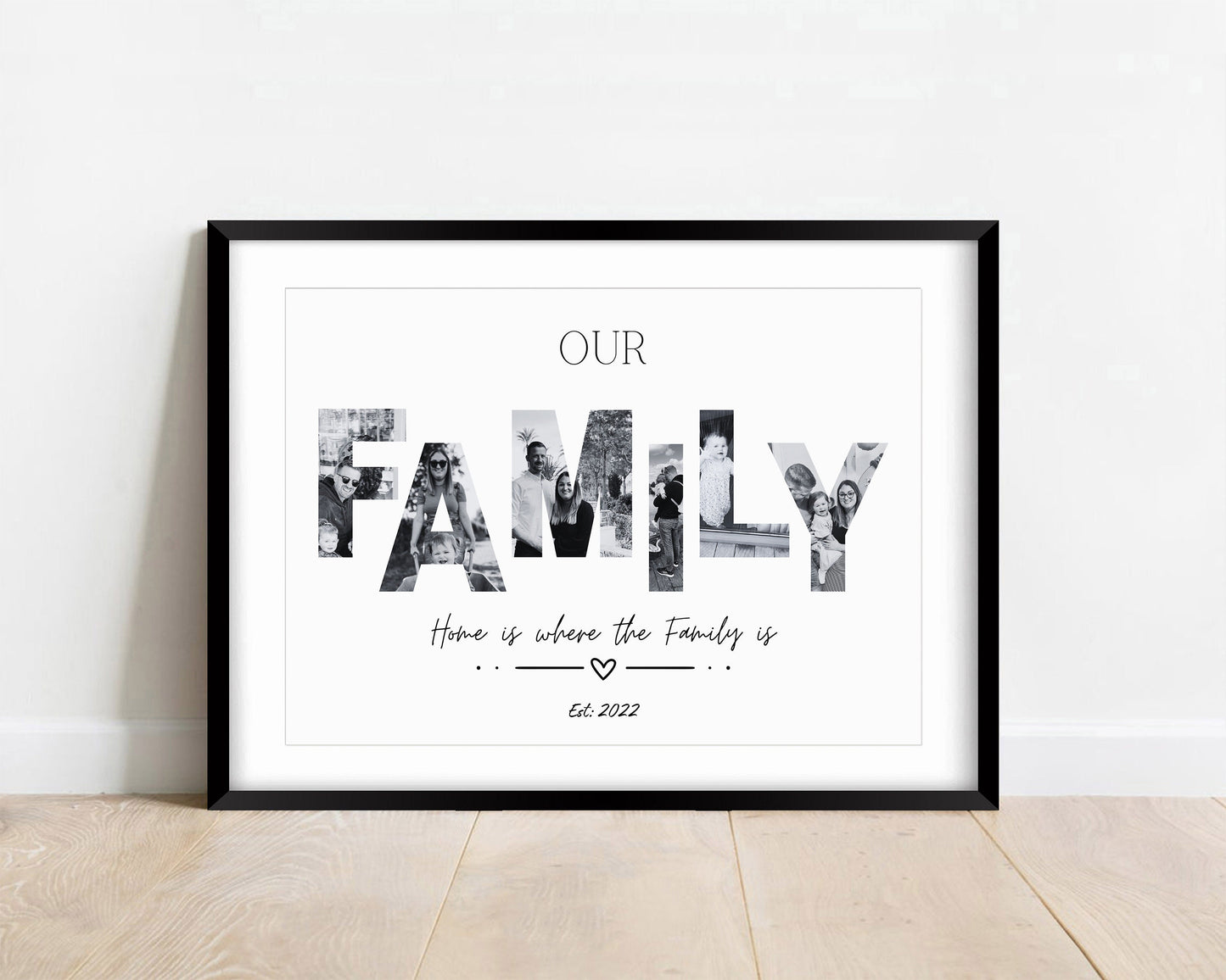 Custom Family Photo Letter Print: Personalized Home Decor (PDF Available)