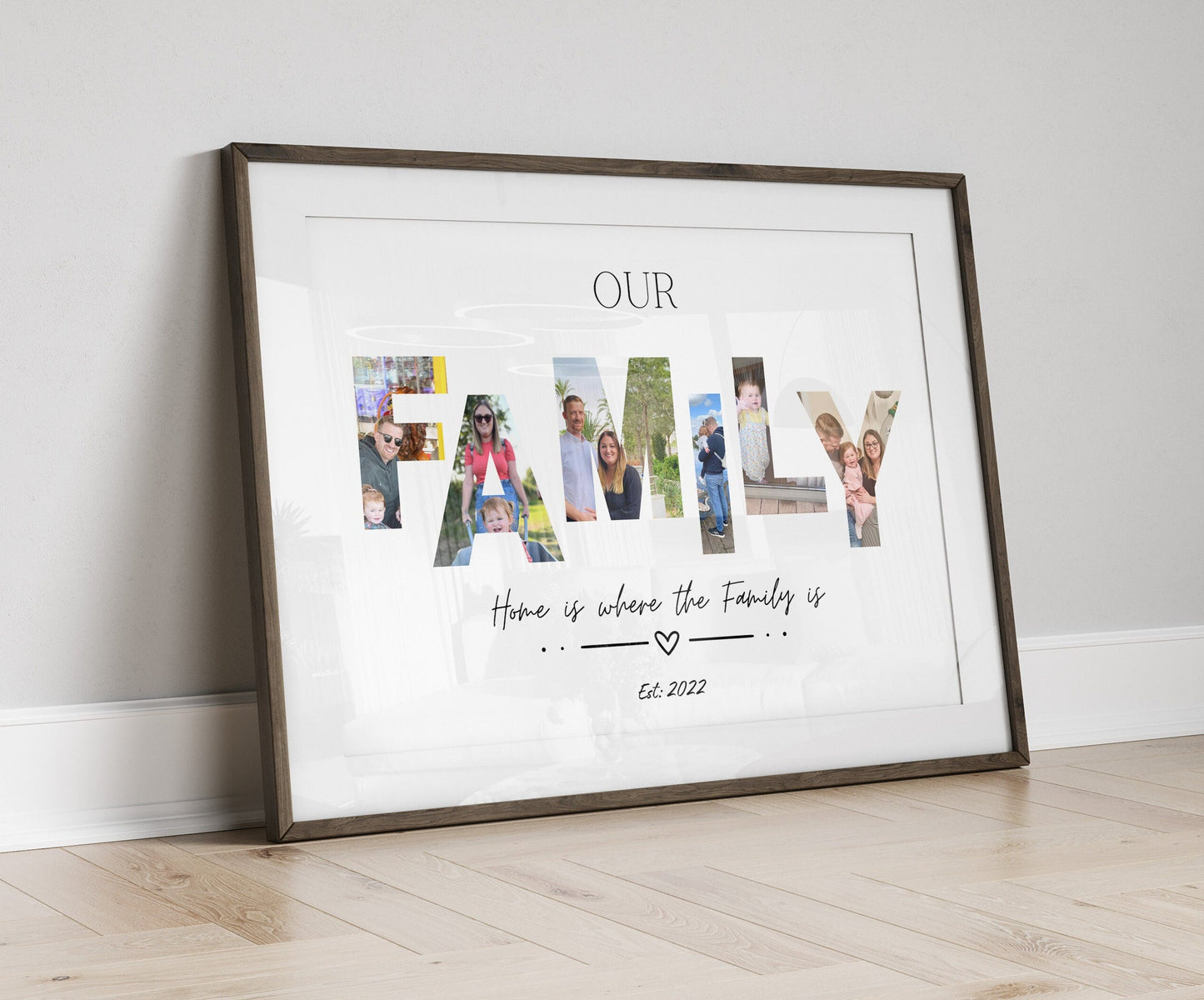 Custom Family Photo Letter Print: Personalized Home Decor (PDF Available)