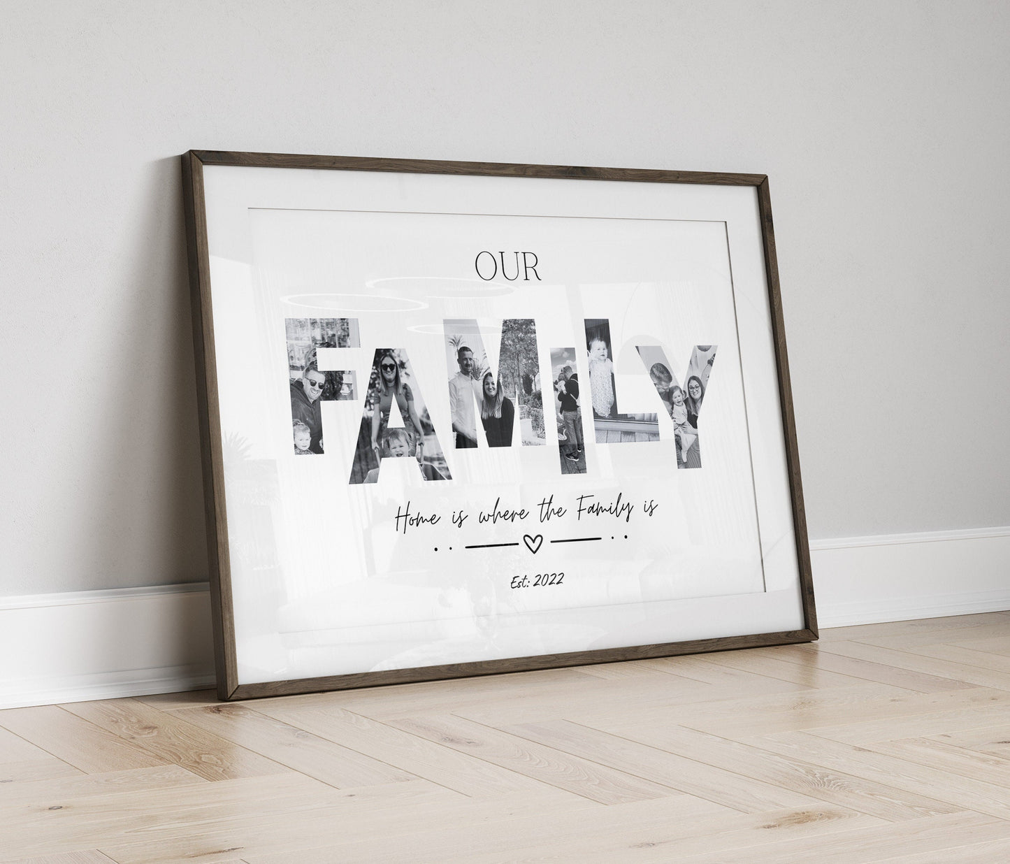 Custom Family Photo Letter Print: Personalized Home Decor (PDF Available)