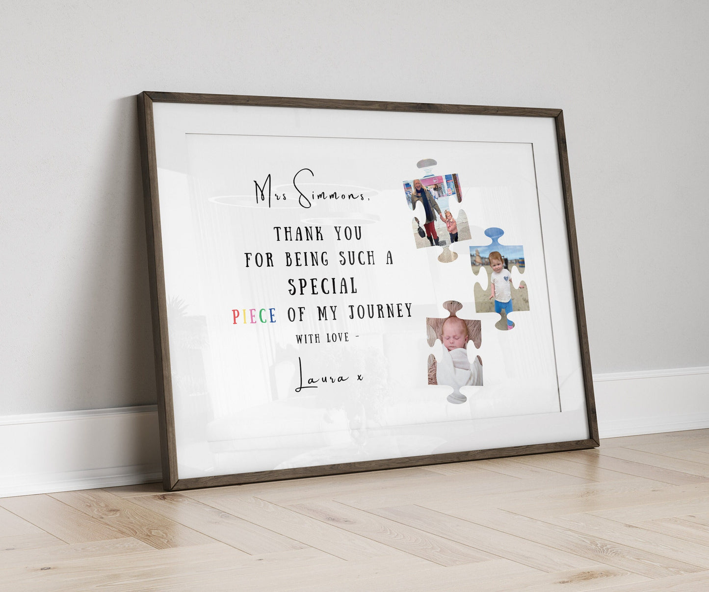 Custom Thank You Gift Print, Nursery Thank You Gift Poster, End of School Year Teacher Gift, Personalised Class Gift, School Nursery Frame
