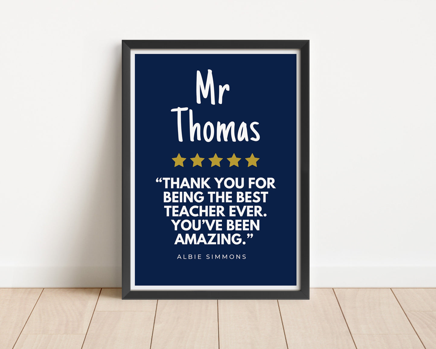 Personalized Teacher Thank You Print: Custom Class Gift