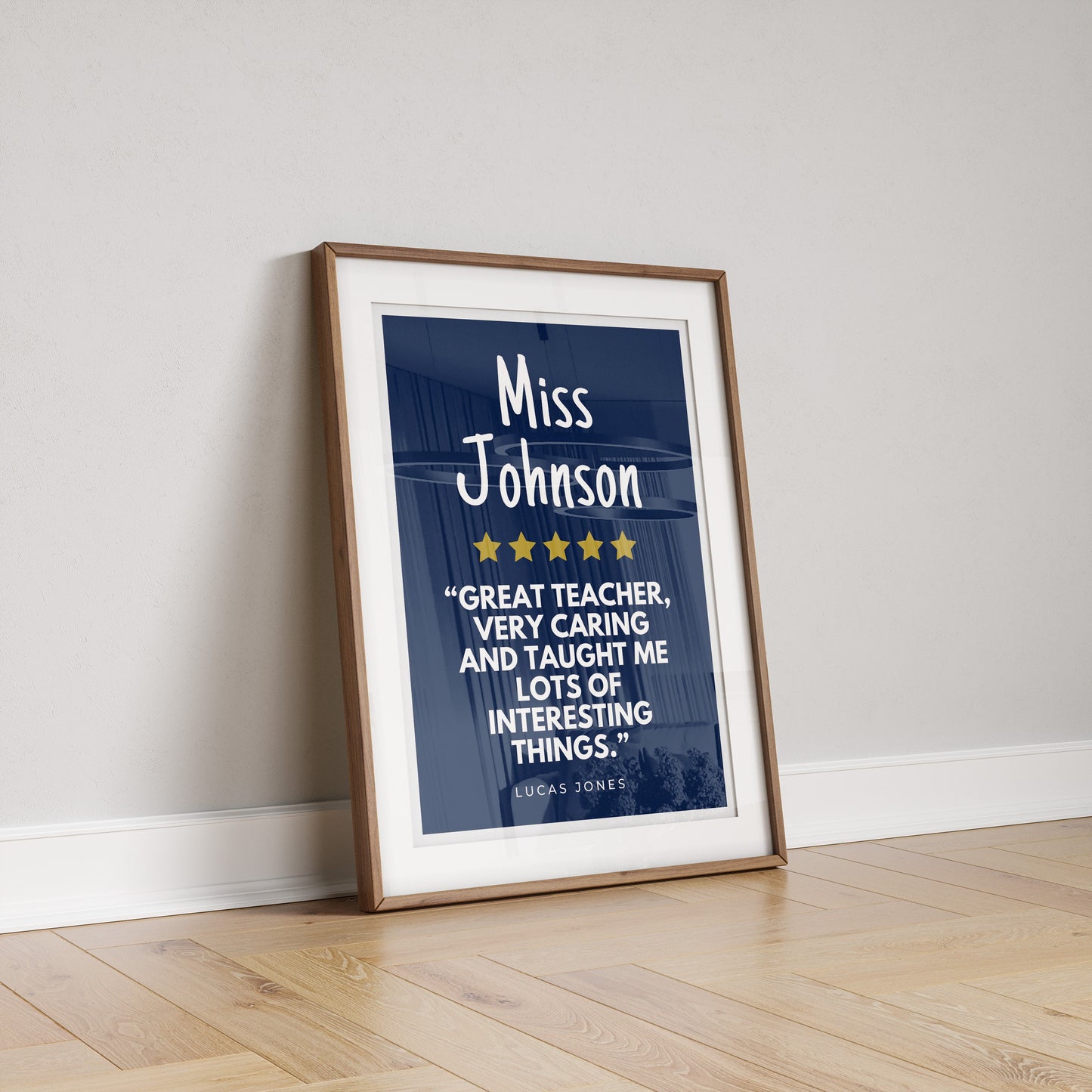 Personalized Teacher Thank You Print: Custom Class Gift