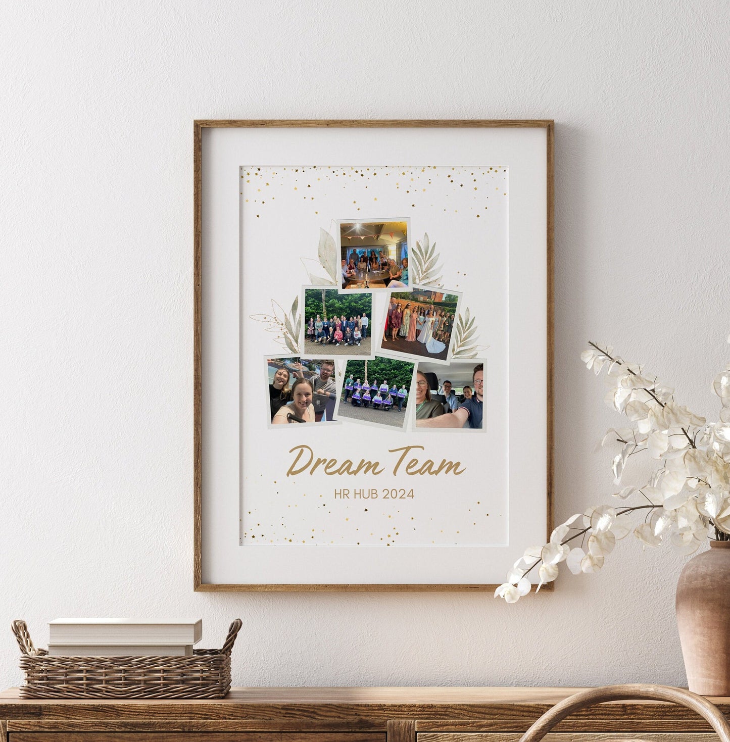 Custom Work Team Photo Collage Print: Colleague Retirement, Promotion, Leaving Gift