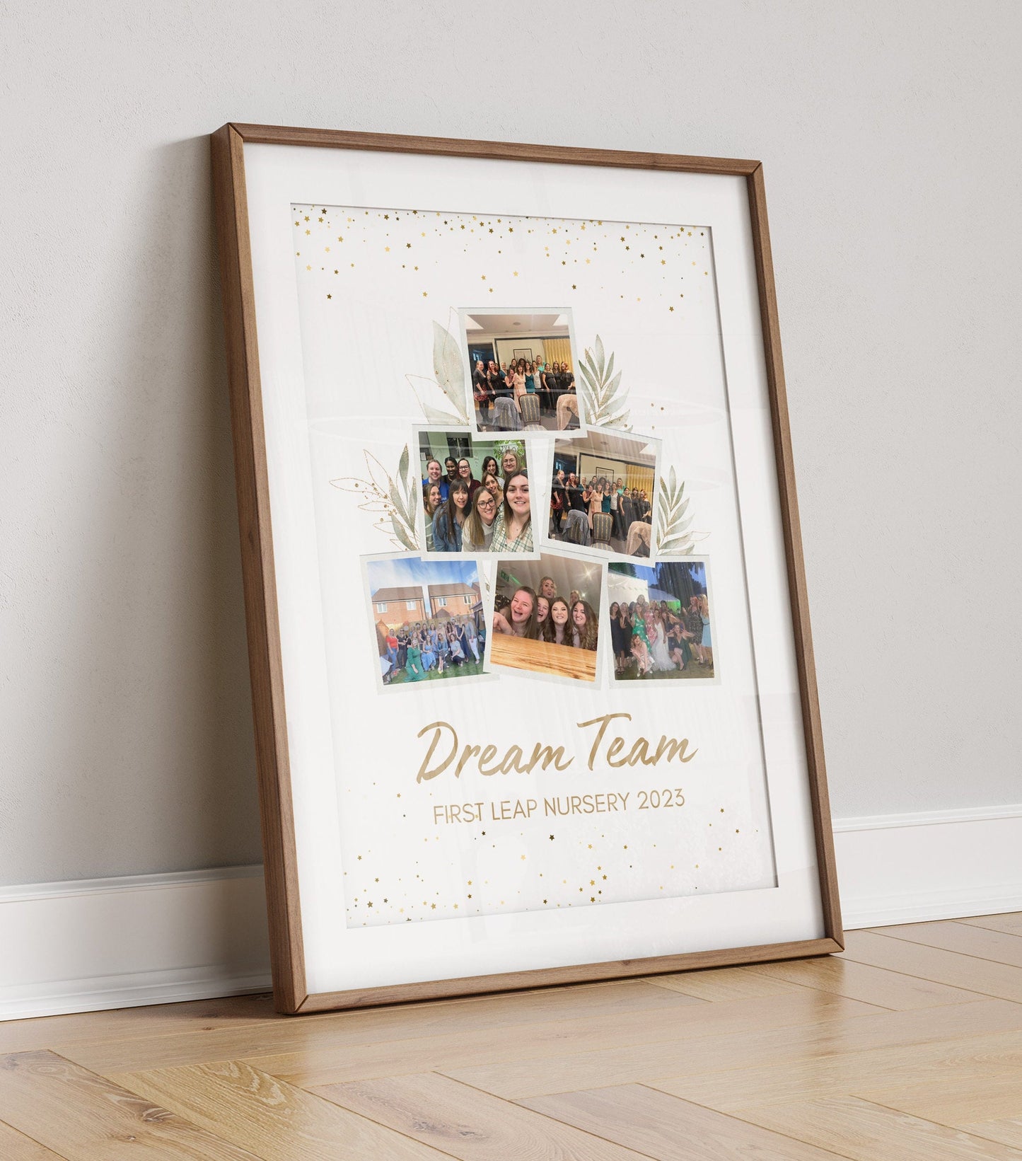 Custom Work Team Photo Collage Print: Colleague Retirement, Promotion, Leaving Gift