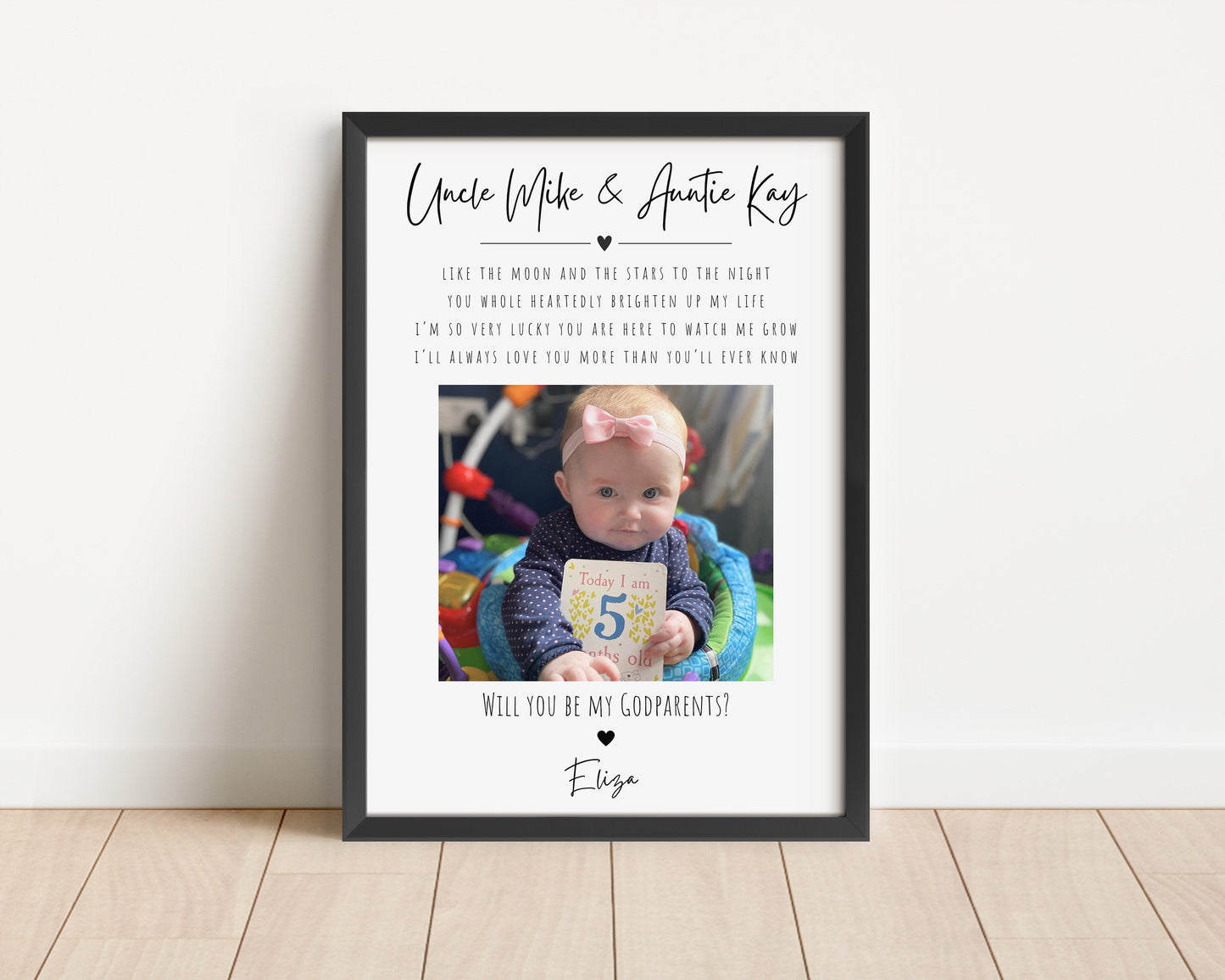 Custom Godparents Photo Proposal Print - Godmother, Godfather Gift
