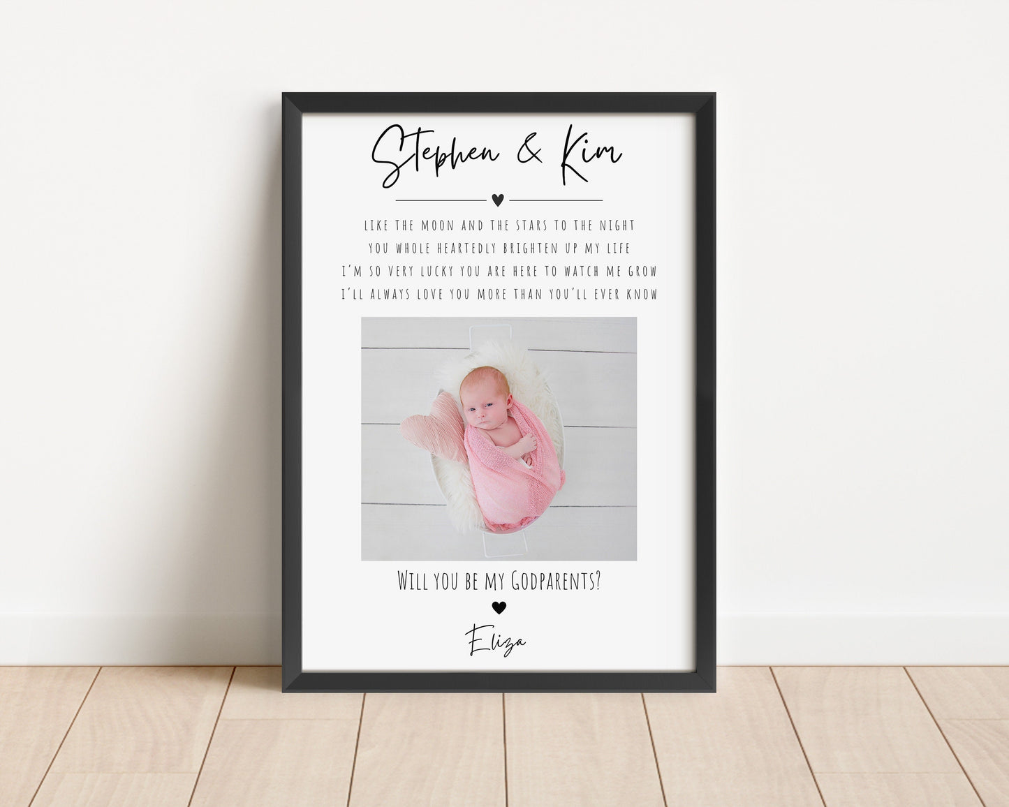 Custom Godparents Photo Proposal Print - Godmother, Godfather Gift