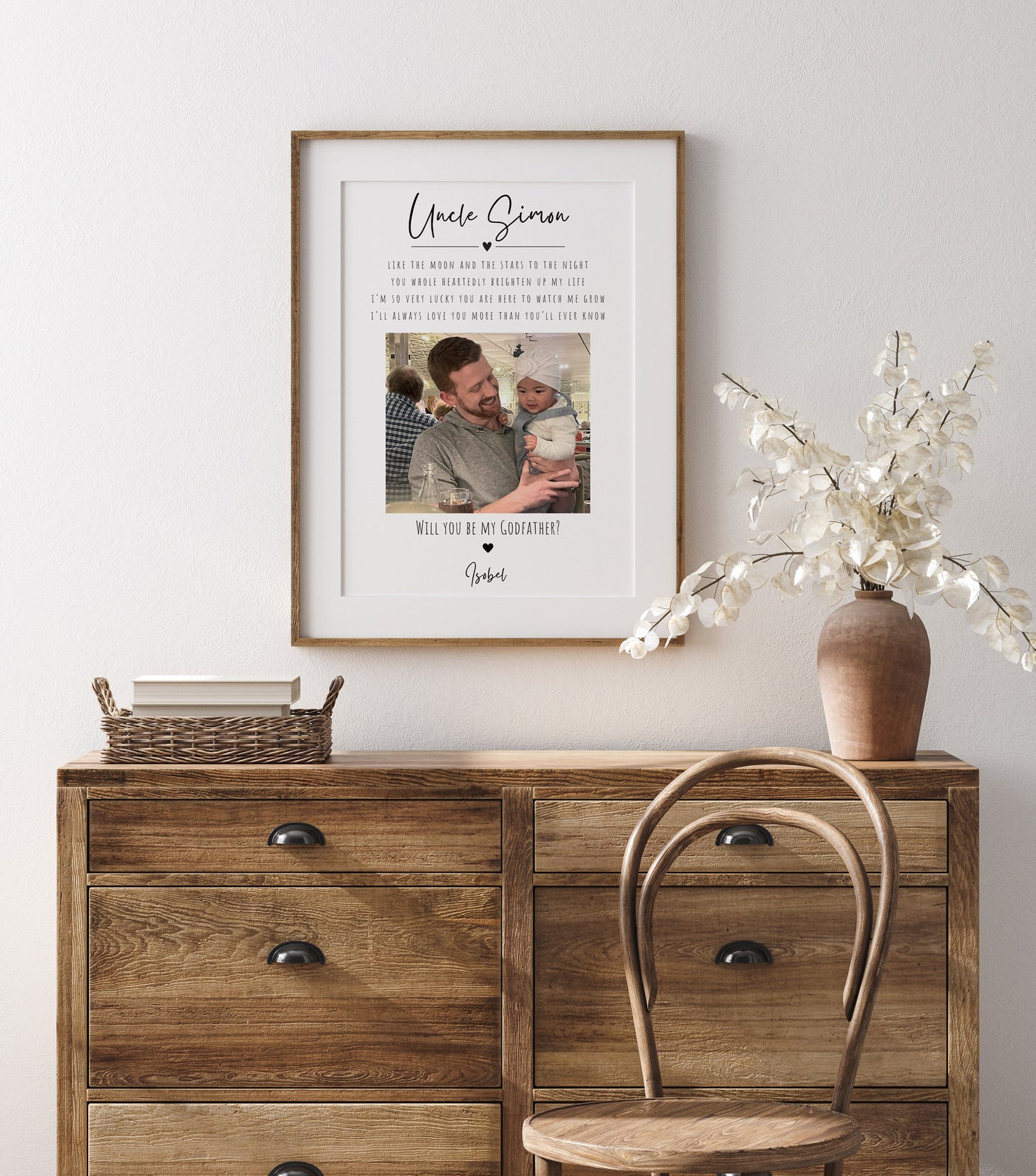 Personalized Godfather Photo Gift: Custom Godfather Proposal Print