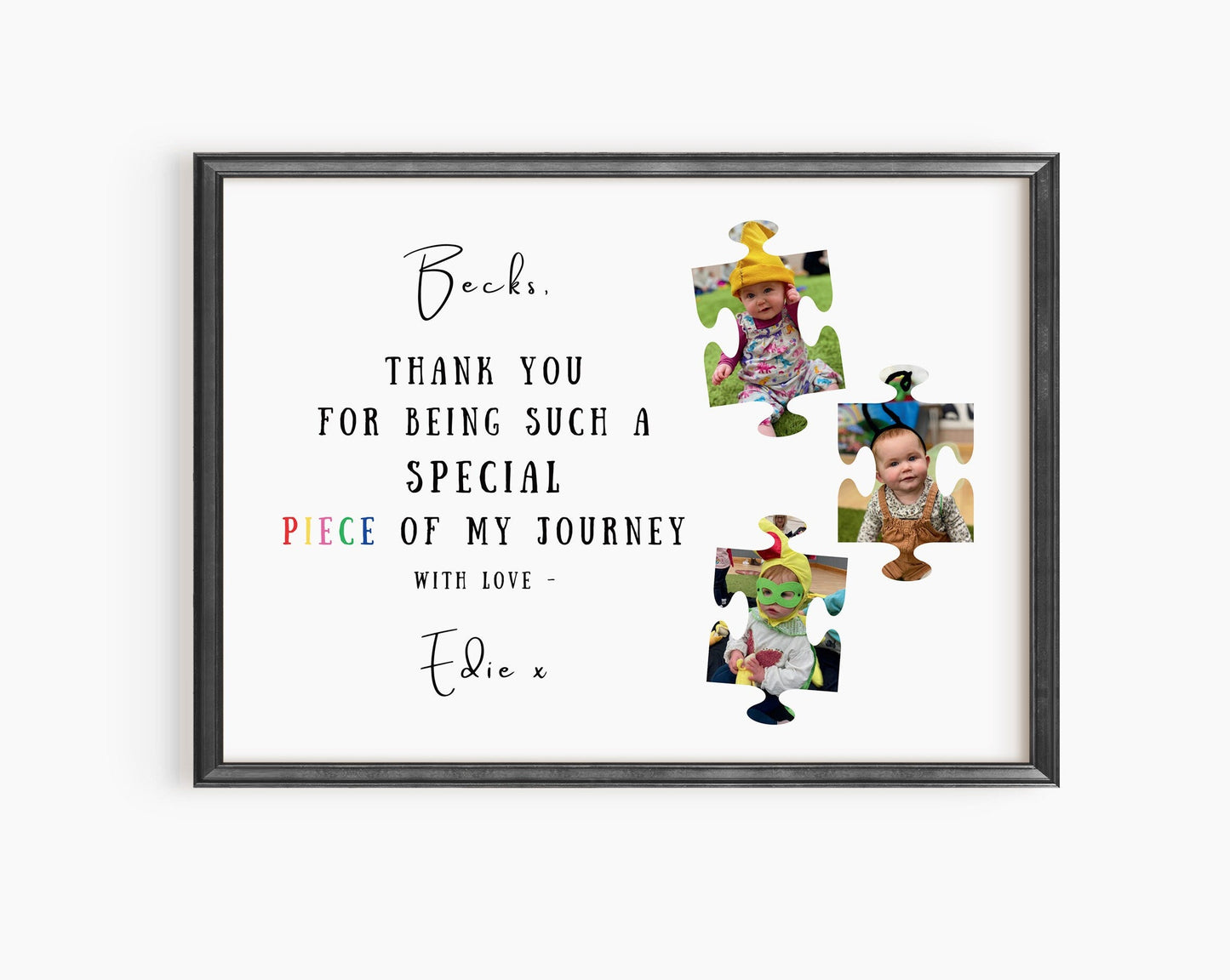 Custom Thank You Gift Print, Nursery Thank You Gift Poster, End of School Year Teacher Gift, Personalised Class Gift, School Nursery Frame