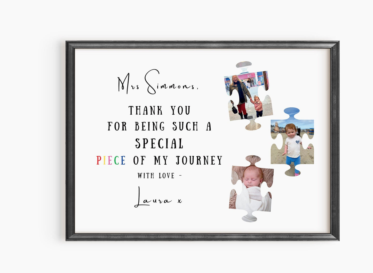 Custom Thank You Gift Print, Nursery Thank You Gift Poster, End of School Year Teacher Gift, Personalised Class Gift, School Nursery Frame