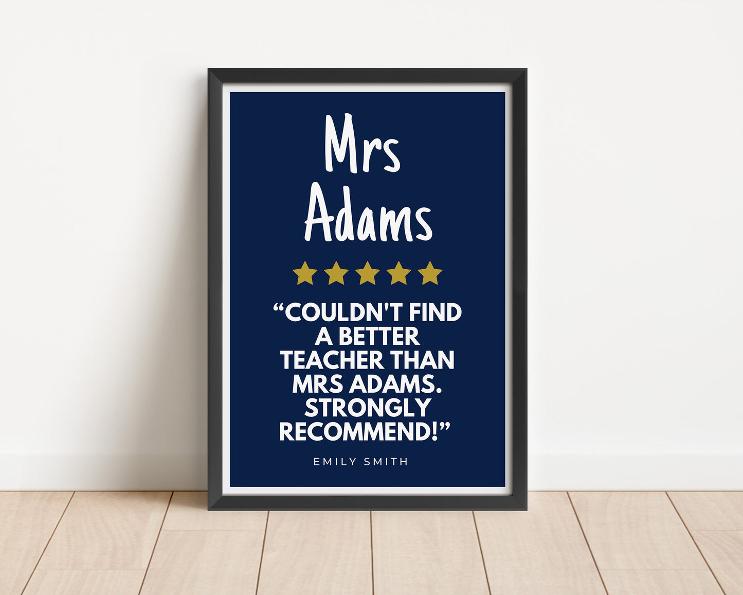 Personalized Teacher Thank You Print: Custom Class Gift