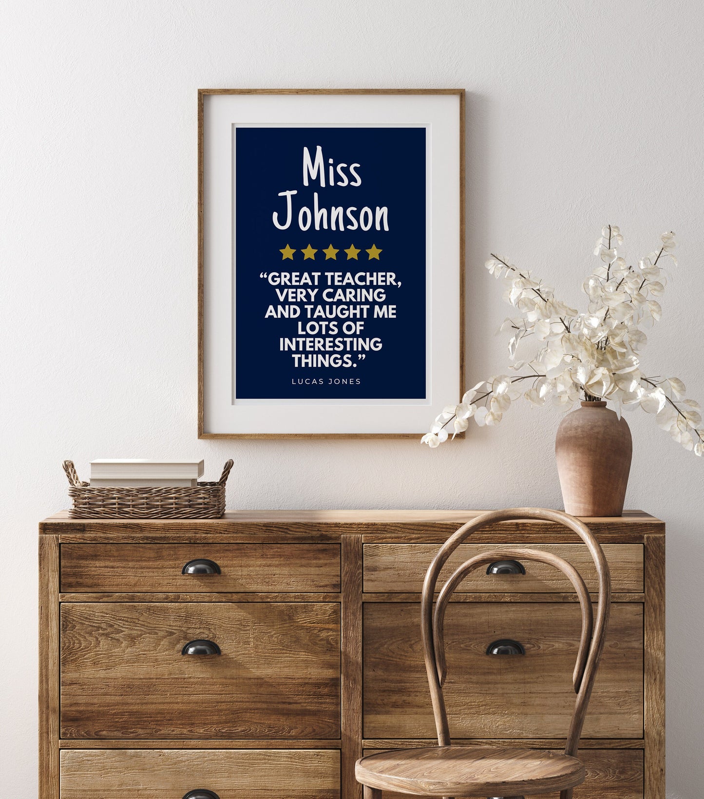 Personalized Teacher Thank You Print: Custom Class Gift