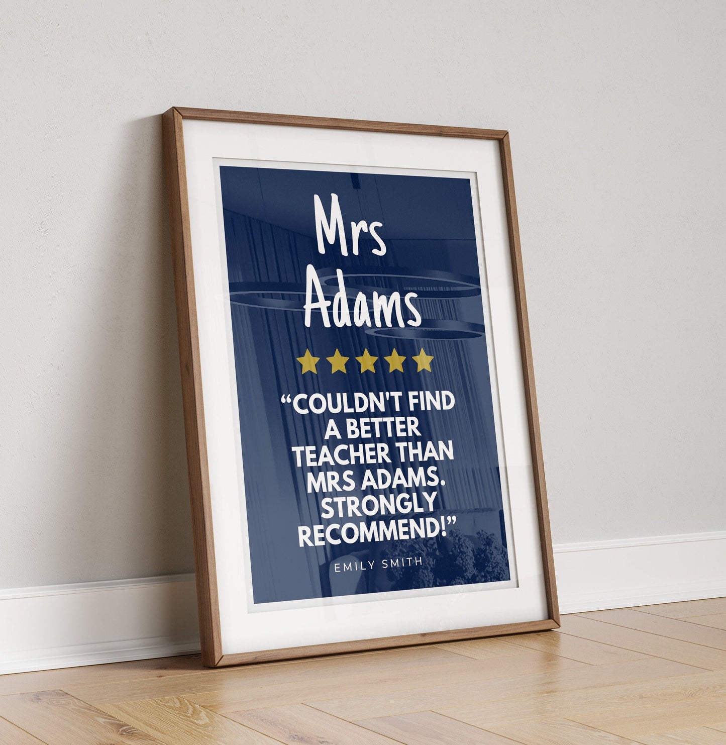 Personalized Teacher Thank You Print: Custom Class Gift
