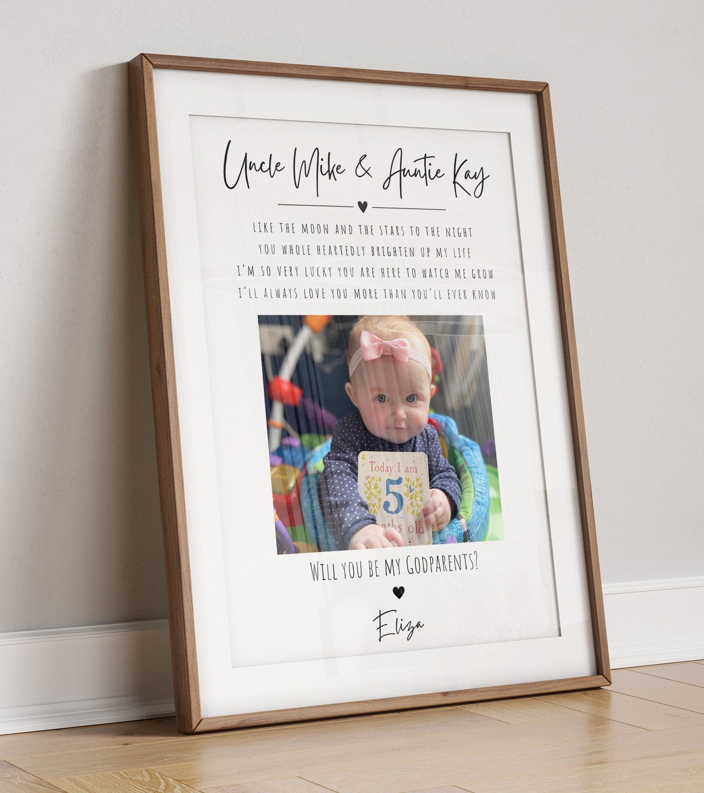 Custom Godparents Photo Proposal Print - Godmother, Godfather Gift