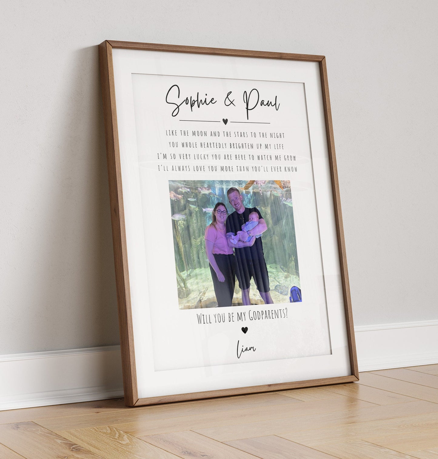 Custom Godparents Photo Proposal Print - Godmother, Godfather Gift