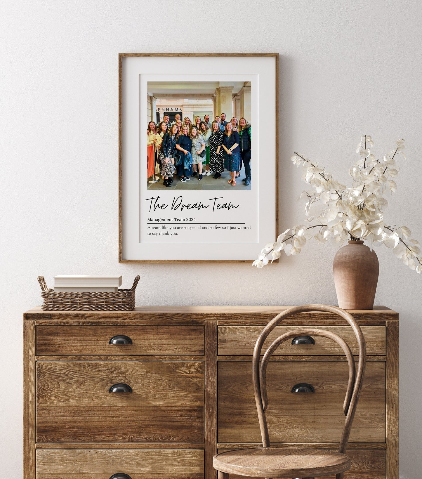 Custom Team Leaver Gift, Personalised Work Colleague Print, Office Thank You Keepsake, Retirement Picture Frame, Coworker Leaving Gift