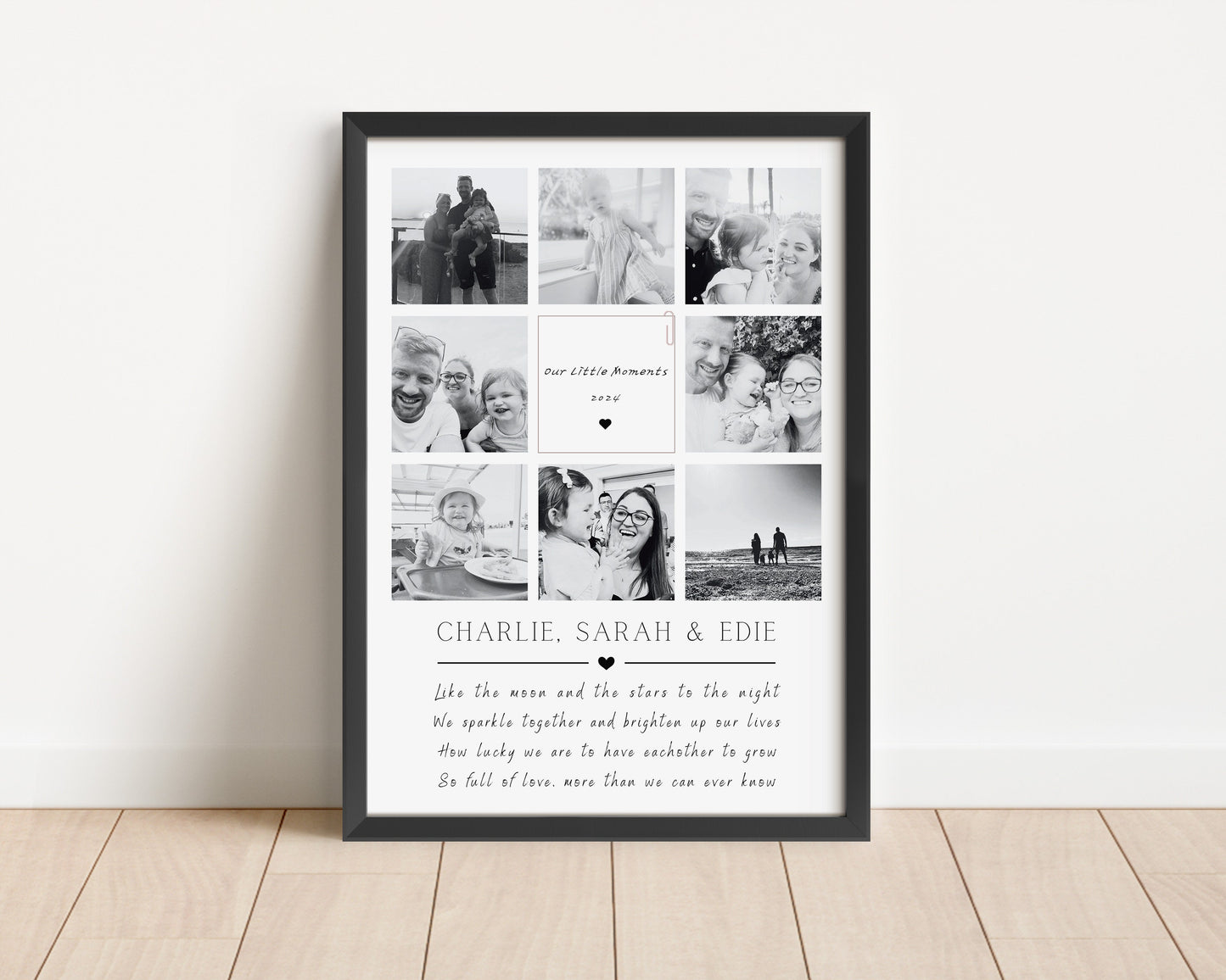 Custom Family Photo Collage Print: Personalized Keepsake Gift