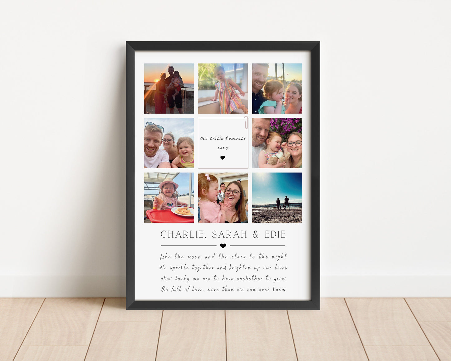 Custom Family Photo Collage Print: Personalized Keepsake Gift