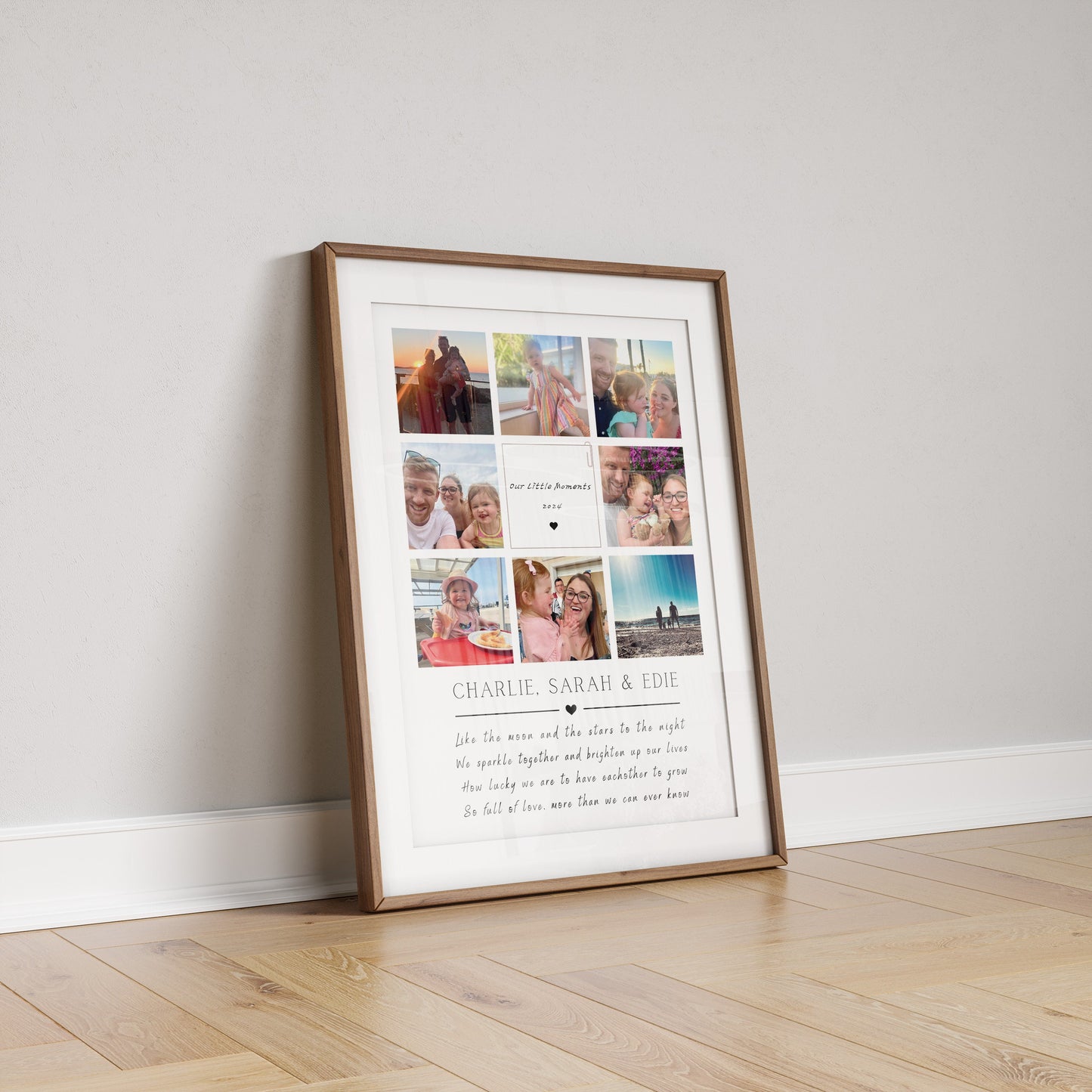 Custom Family Photo Collage Print: Personalized Keepsake Gift