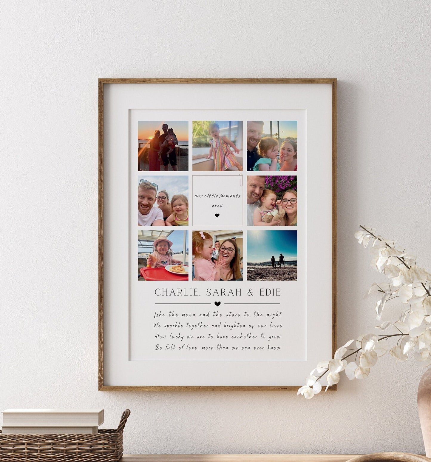 Custom Family Photo Collage Print: Personalized Keepsake Gift