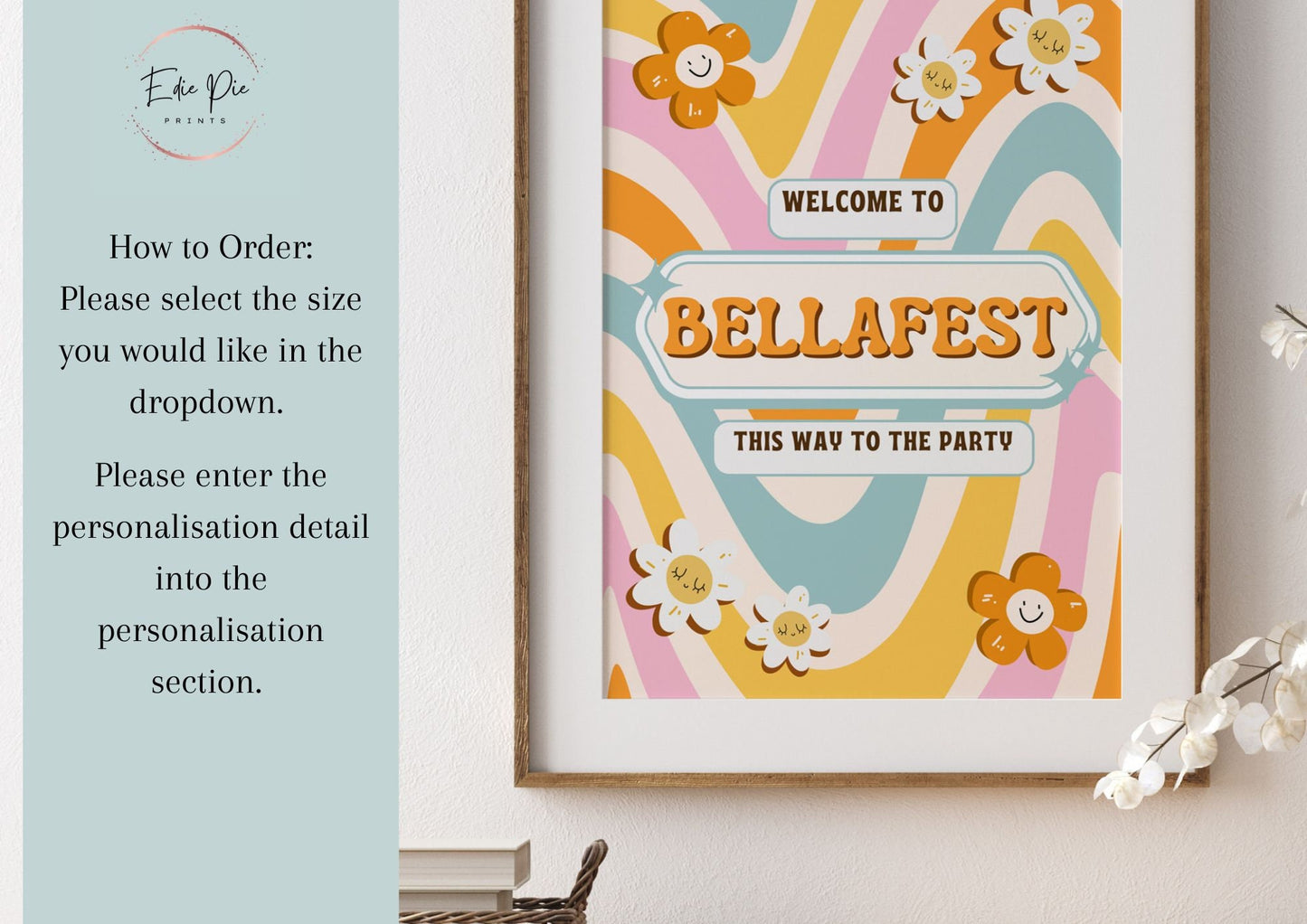 Custom 60's Birthday Party Poster: Groovy Retro Decor