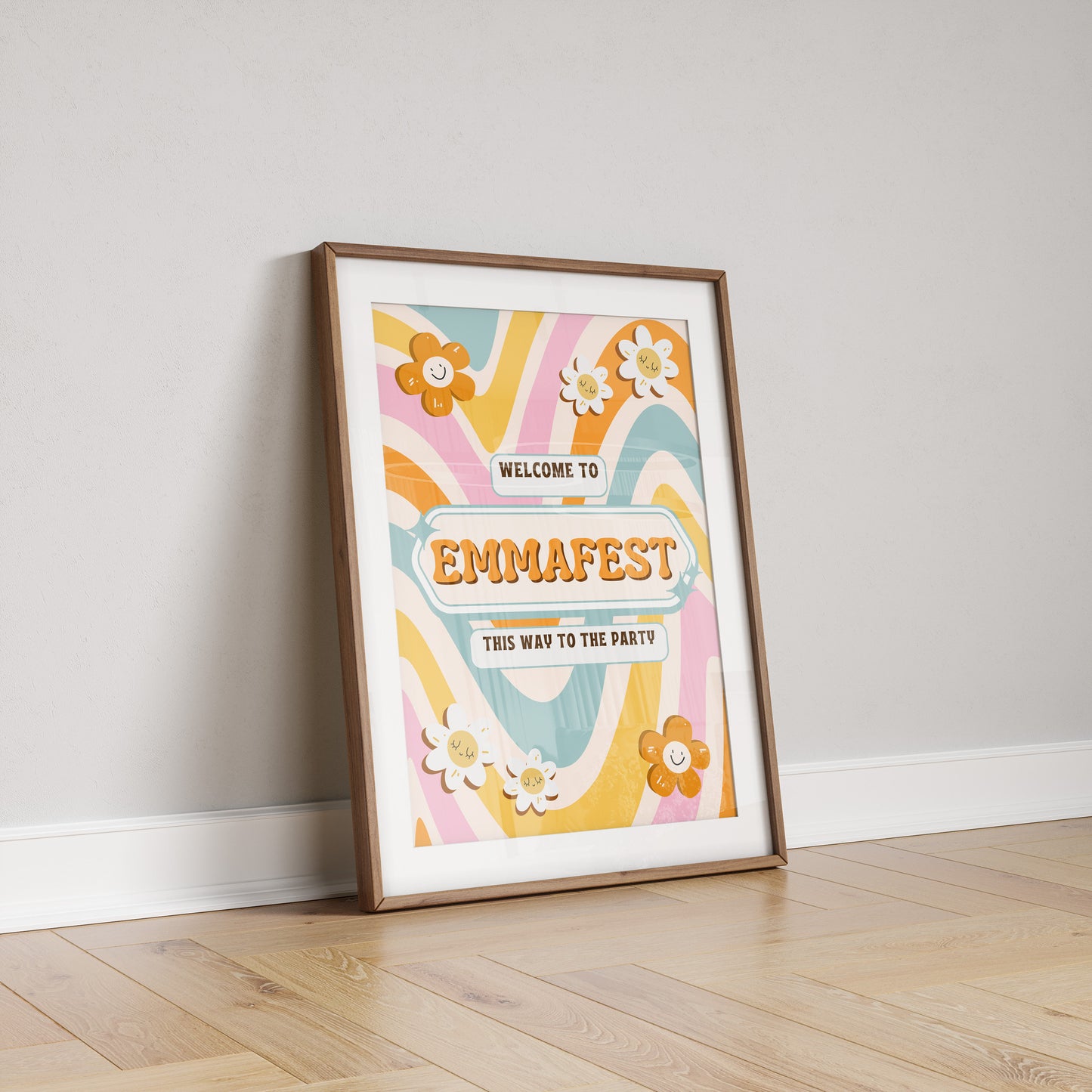 Custom 60's Birthday Party Poster: Groovy Retro Decor
