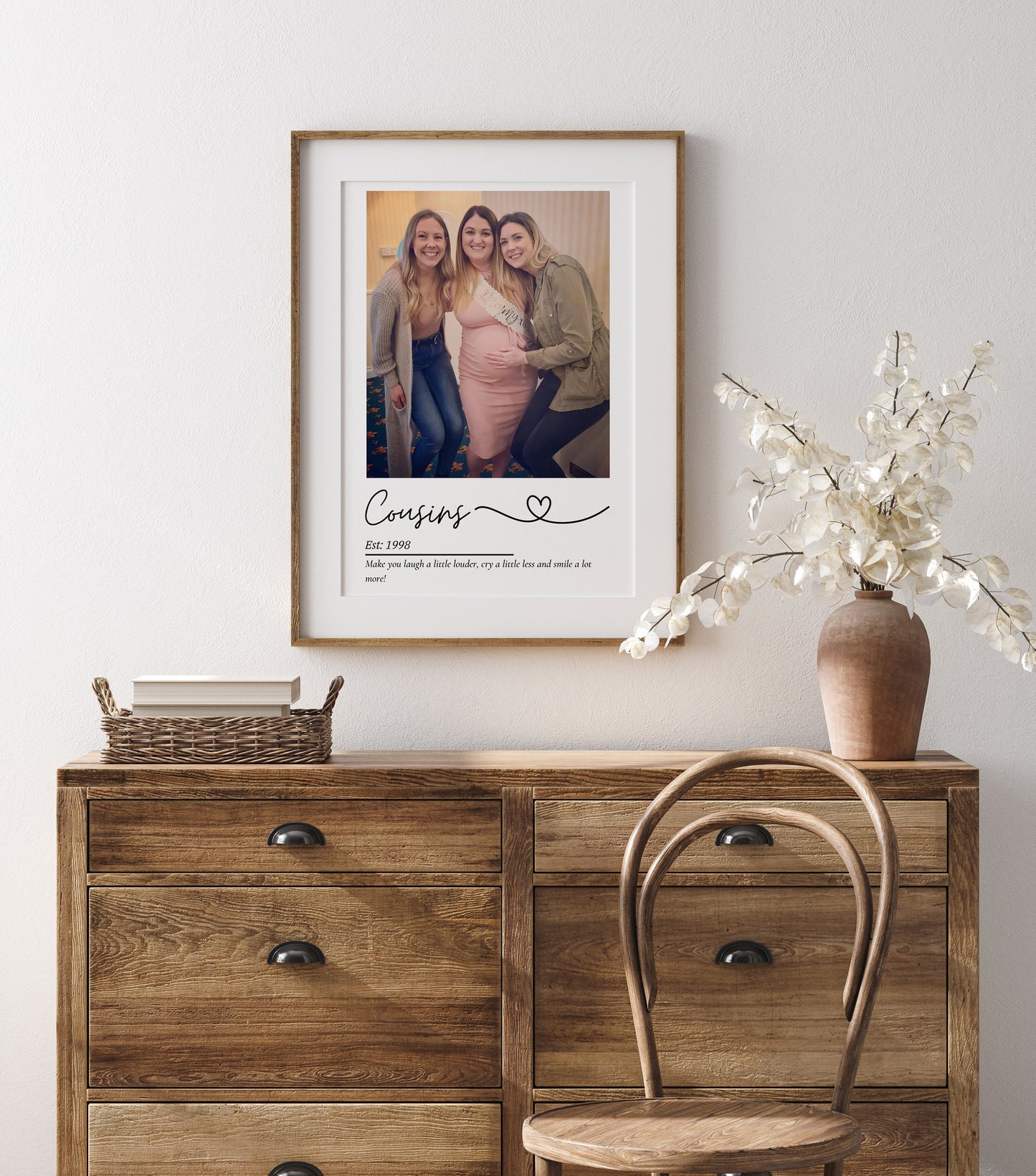 Custom Cousin Photo Print: Personalised Friendship Keepsake