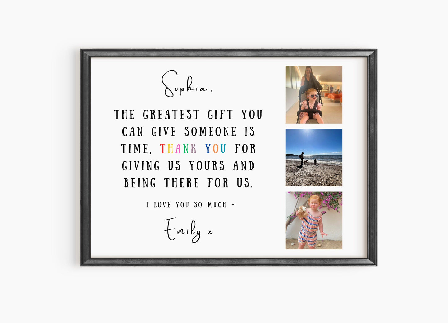 Custom Thank You Gift Print, Nursery Thank You Gift Poster, End of School Year Teacher Gift, Personalised Class Gift, School Nursery Frame
