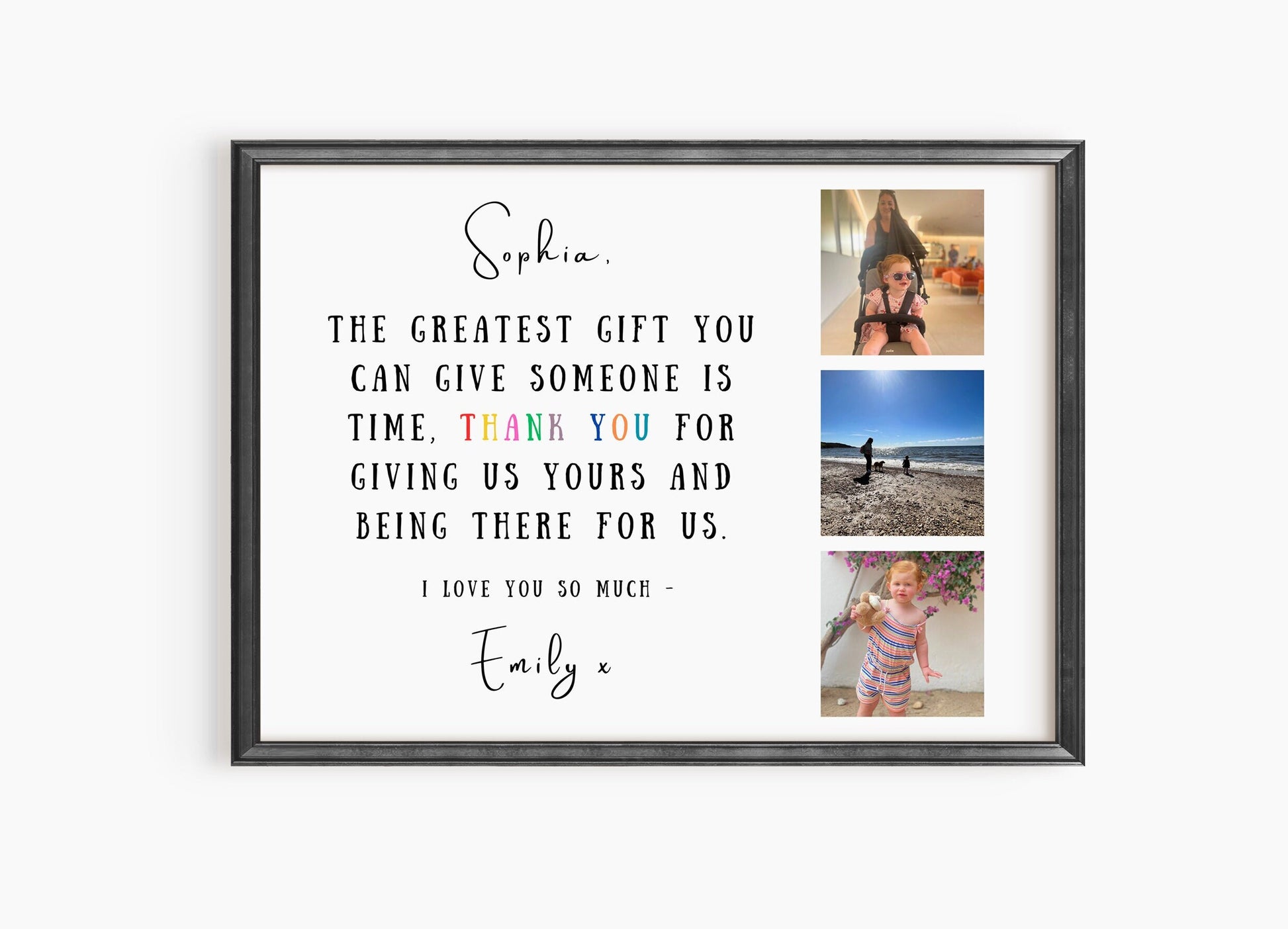 Custom Thank You Gift Print, Nursery Thank You Gift Poster, End of School Year Teacher Gift, Personalised Class Gift, School Nursery Frame