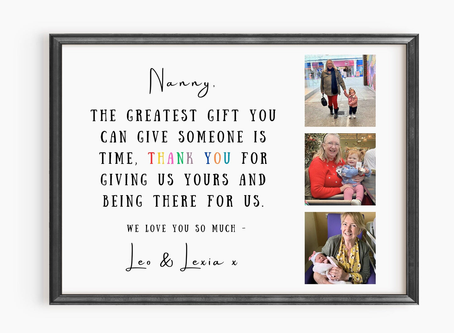 Custom Thank You Gift Print, Nursery Thank You Gift Poster, End of School Year Teacher Gift, Personalised Class Gift, School Nursery Frame, Carer, Child Minder, Support Worker