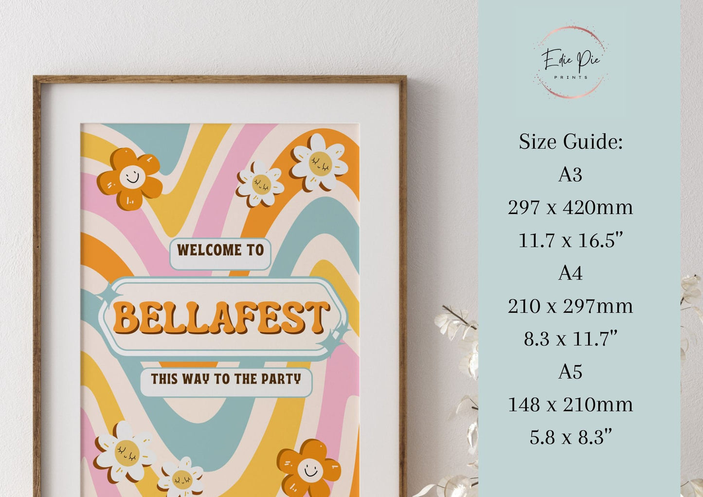 Custom 60's Birthday Party Poster: Groovy Retro Decor