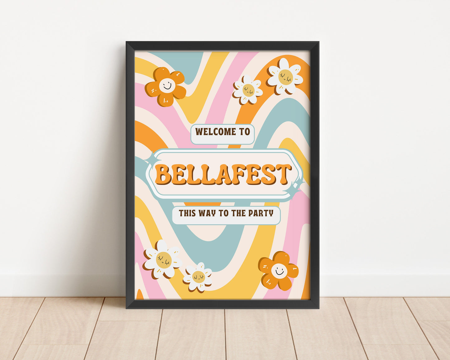 Custom 60's Birthday Party Poster: Groovy Retro Decor